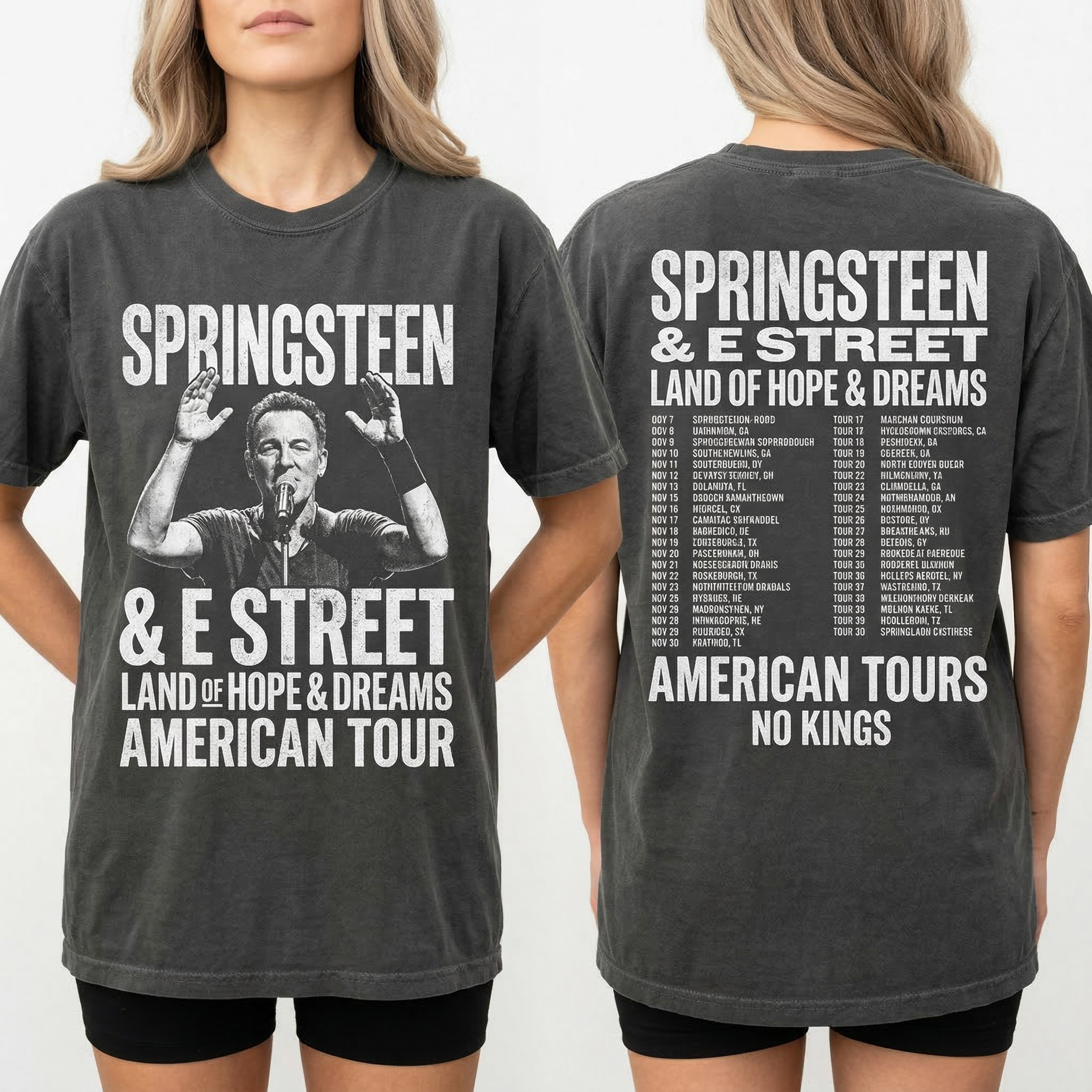 Vintage Springsteen Land of Hope Dreams Rock Concert Tour Shirt – Retro Music Graphic Tee