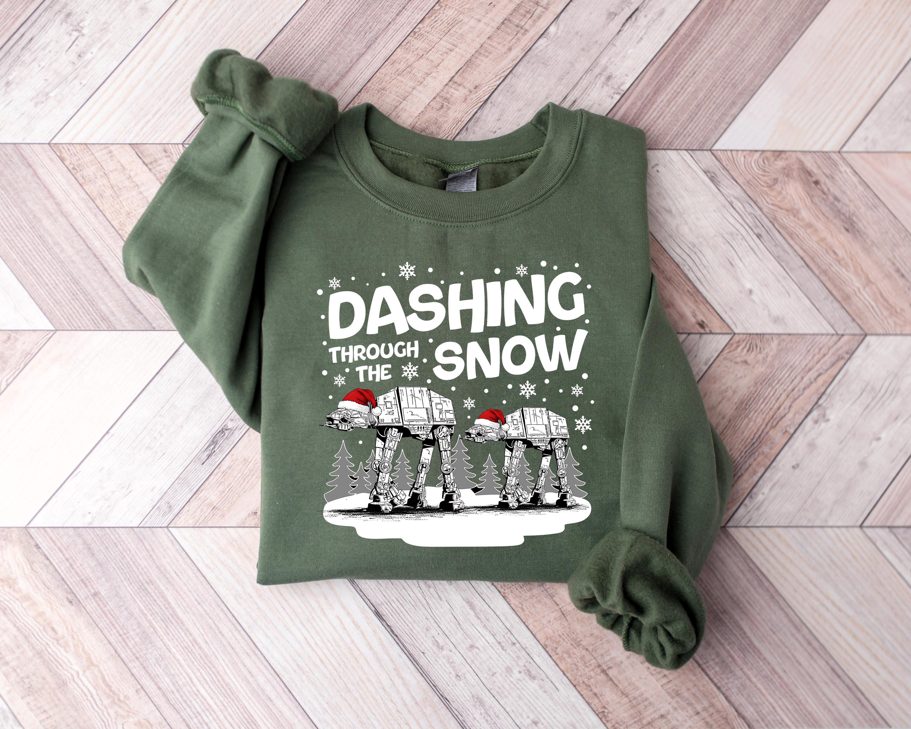 Vintage Sci-Fi Christmas Shirt – Dashing Through the Snow Parody Tee