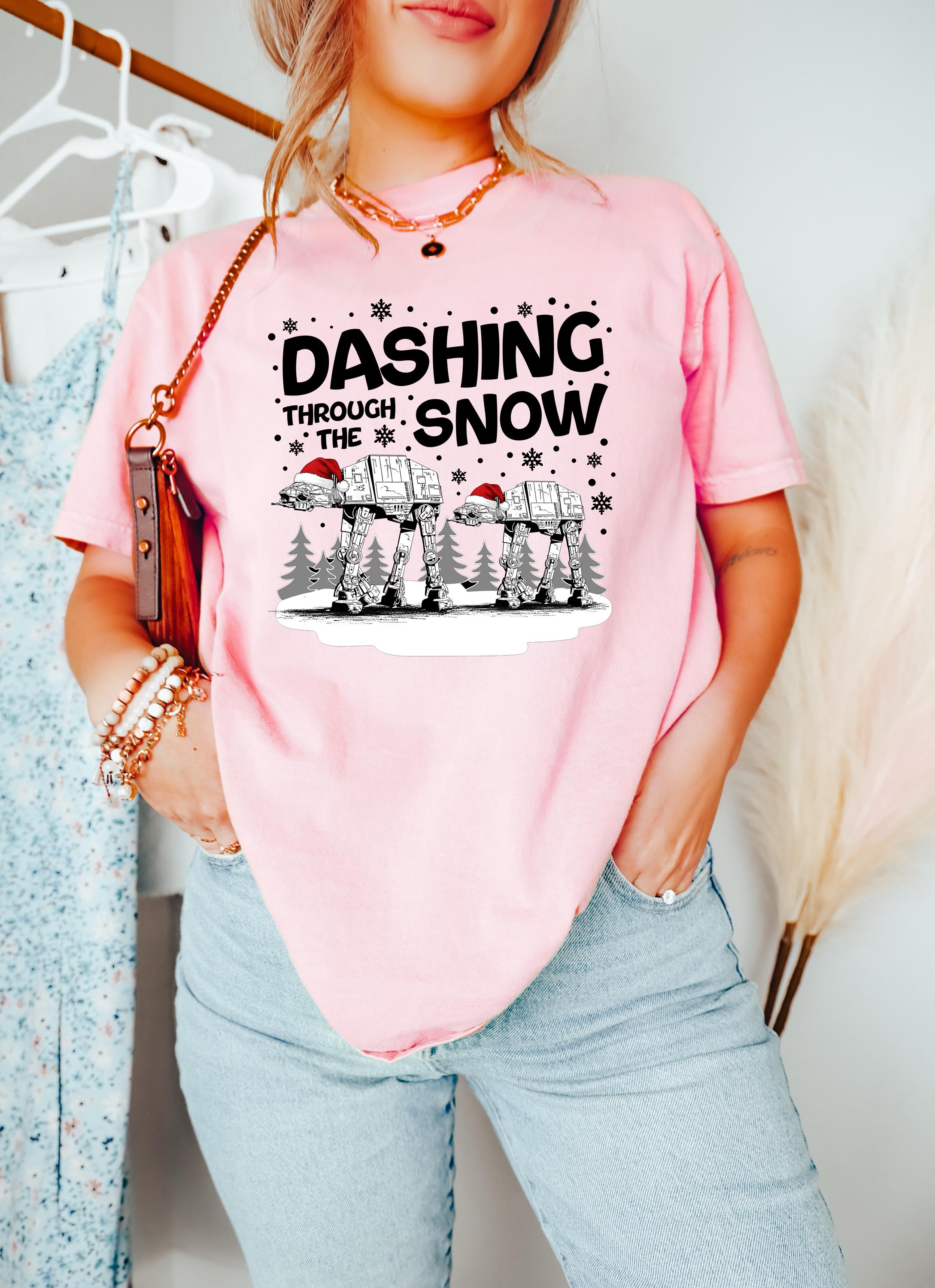 Vintage Sci-Fi Christmas Shirt – Dashing Through the Snow Parody Tee