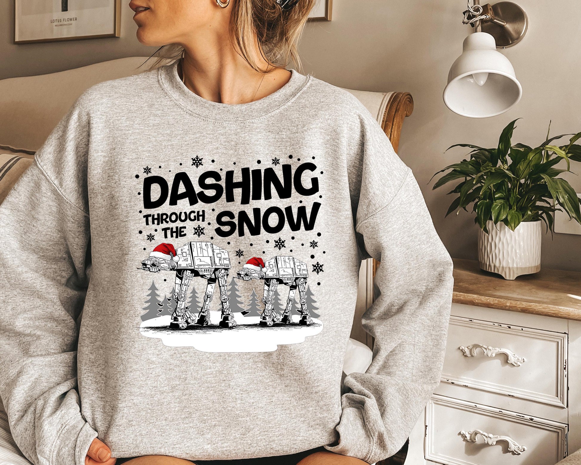 Vintage Sci-Fi Christmas Shirt – Dashing Through the Snow Parody Tee