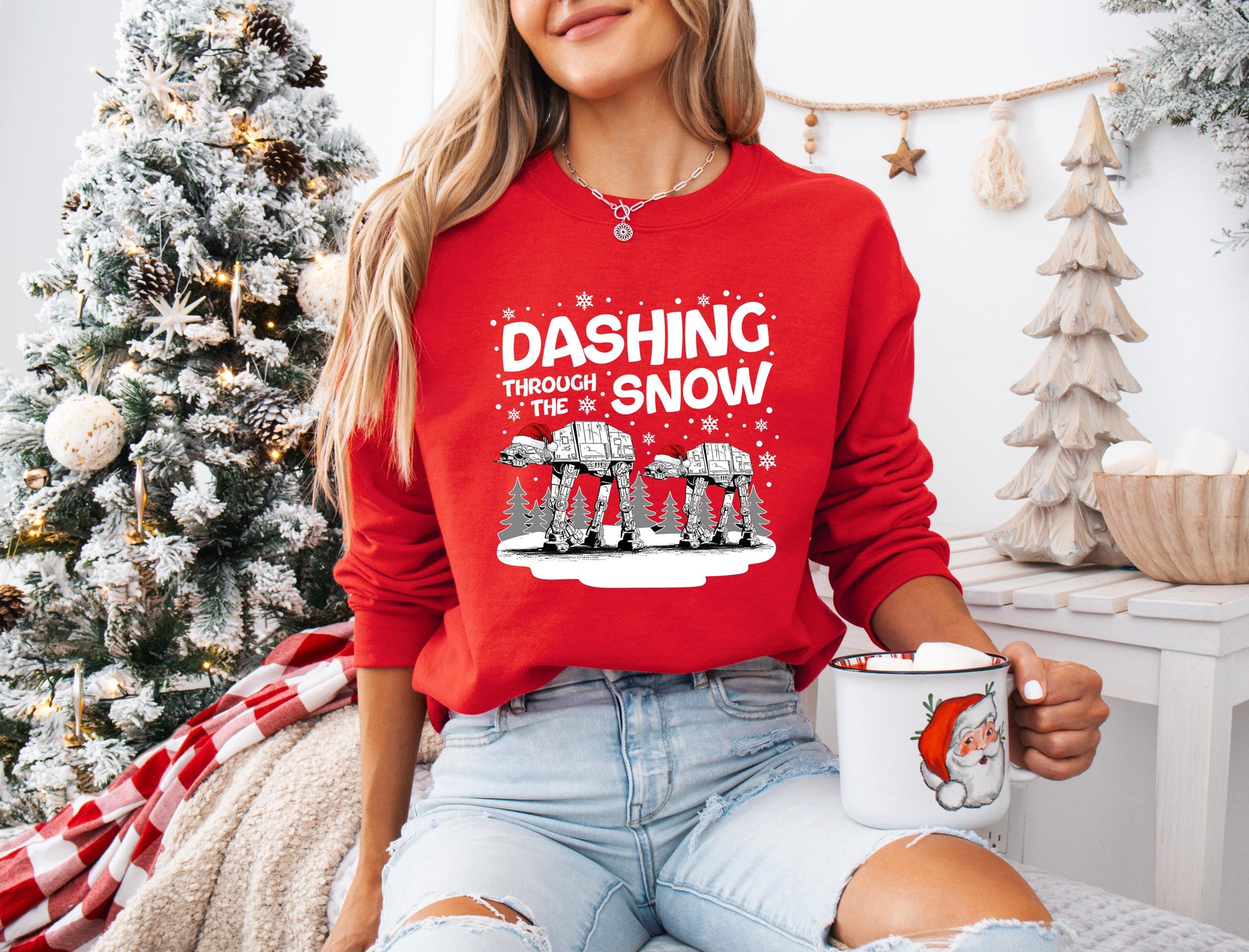 Vintage Sci-Fi Christmas Shirt – Dashing Through the Snow Parody Tee
