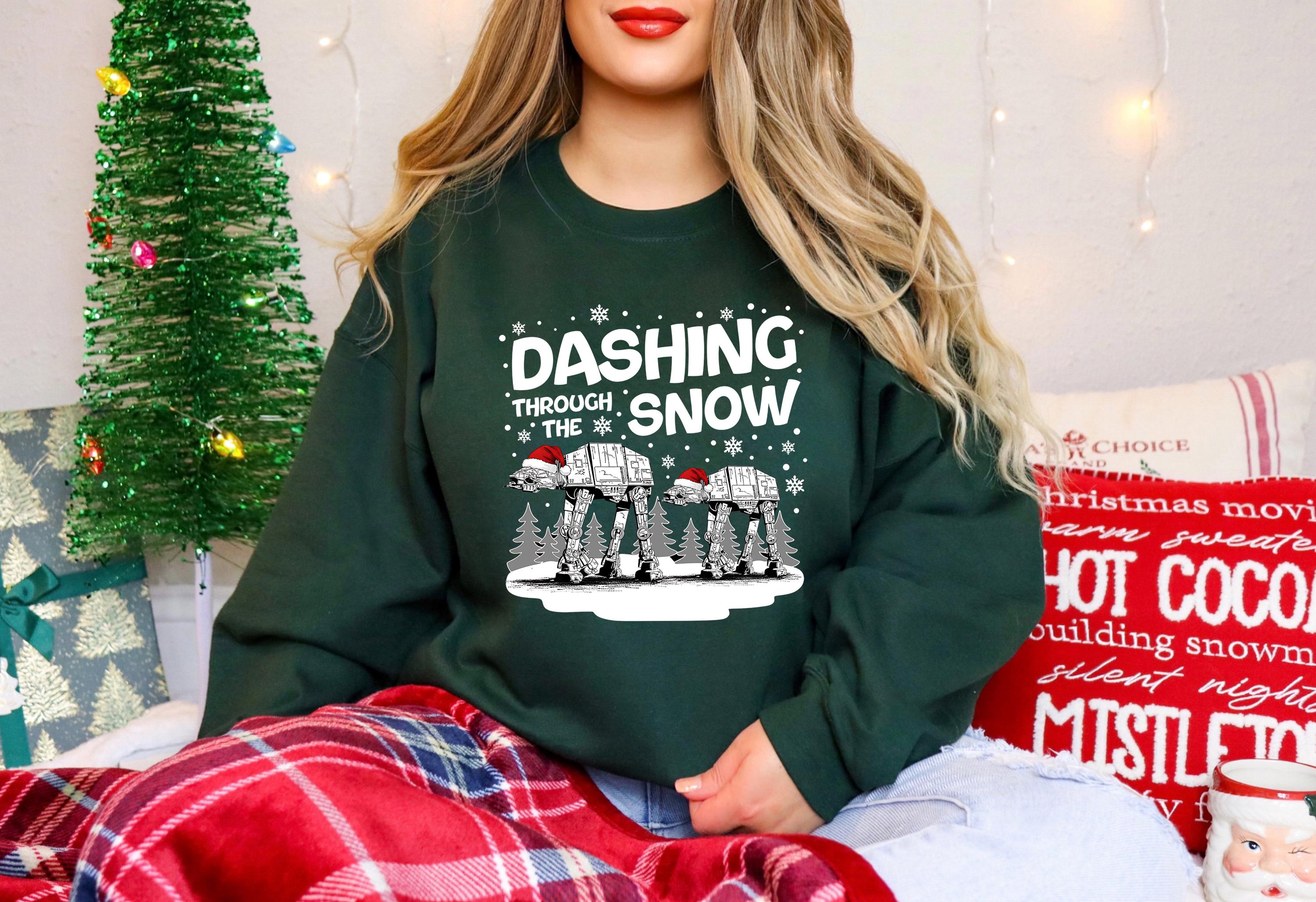 Vintage Sci-Fi Christmas Shirt – Dashing Through the Snow Parody Tee