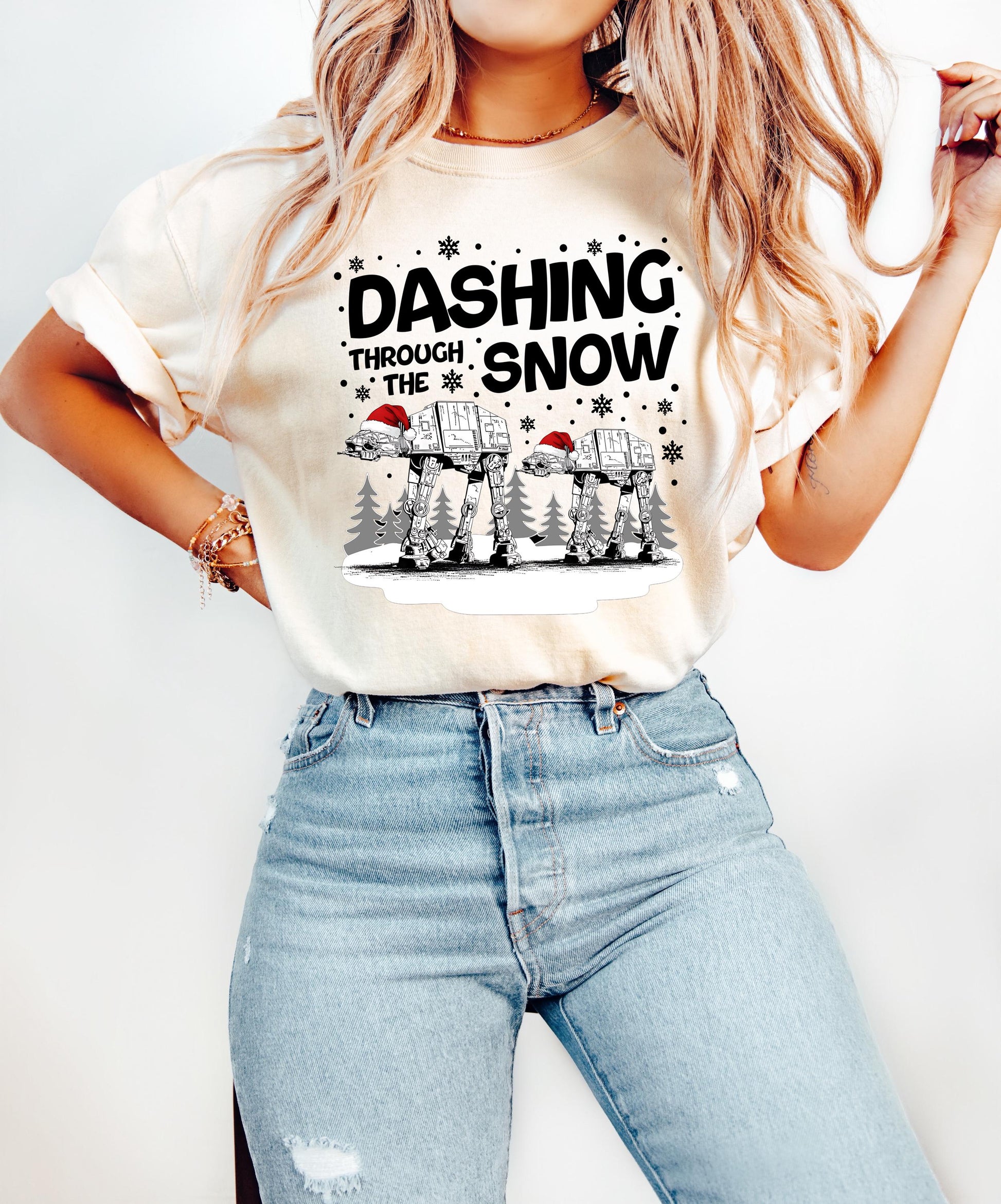 Vintage Sci-Fi Christmas Shirt – Dashing Through the Snow Parody Tee