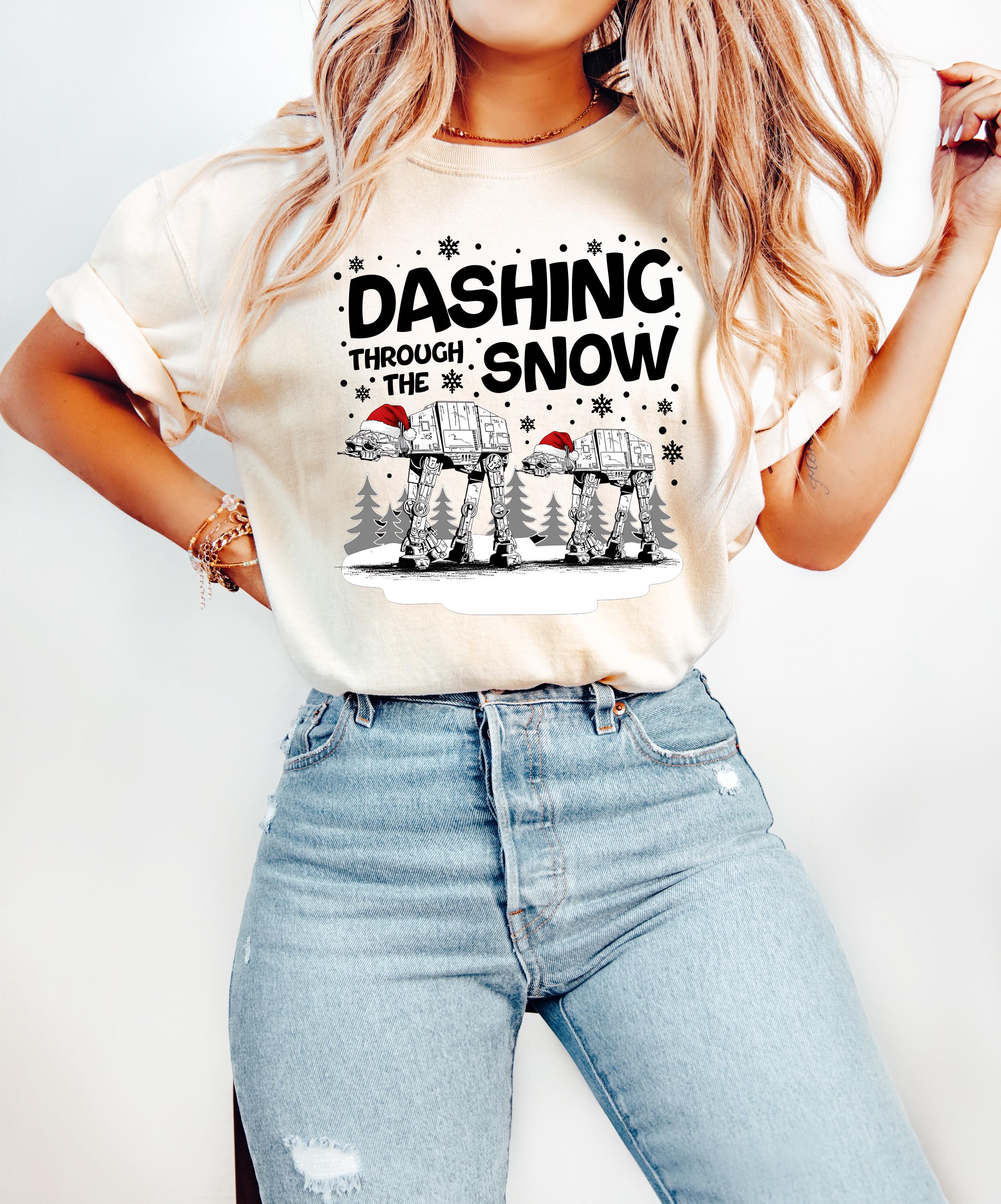 Vintage Sci-Fi Christmas Shirt – Dashing Through the Snow Parody Tee