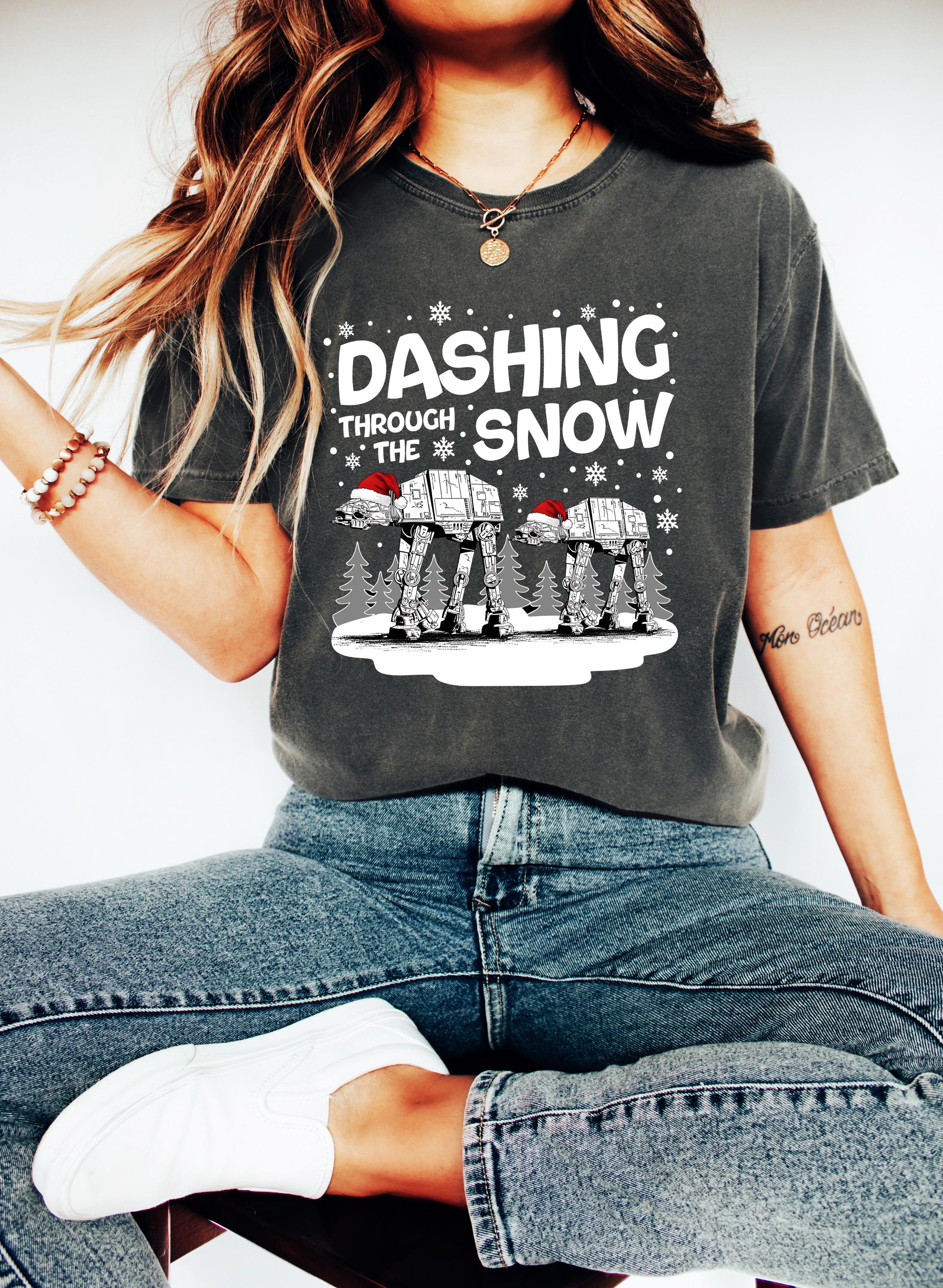 Vintage Sci-Fi Christmas Shirt – Dashing Through the Snow Parody Tee