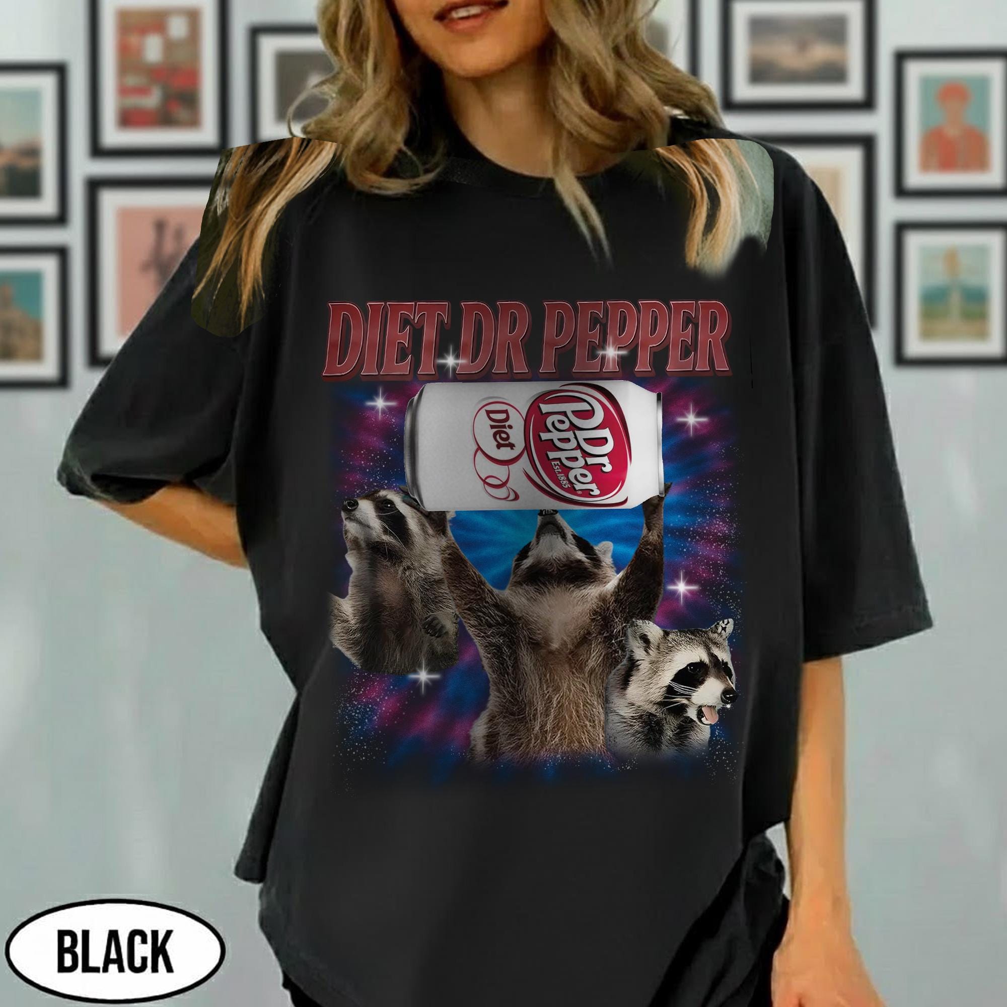 Vintage Three Raccoons Soda Bootleg Shirt - Retro Funny Parody Tee