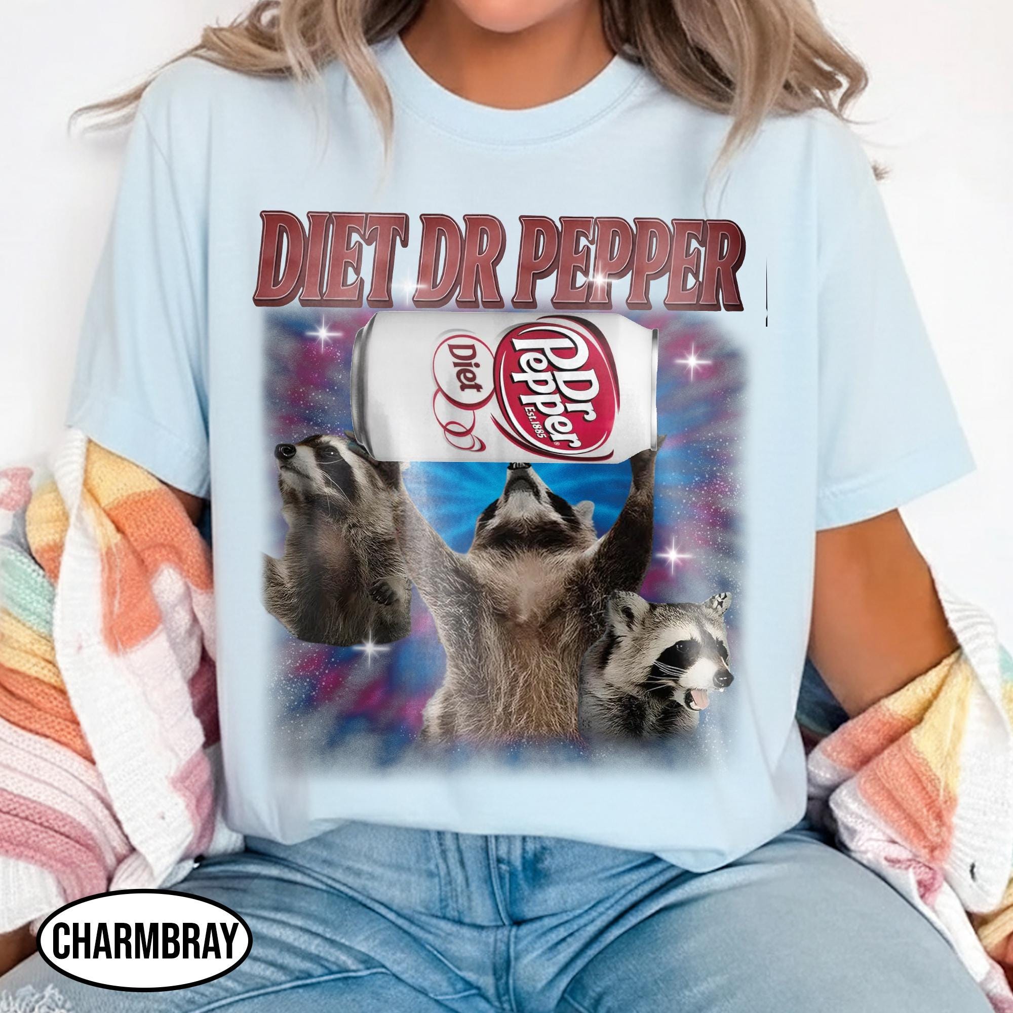 Vintage Three Raccoons Soda Bootleg Shirt - Retro Funny Parody Tee