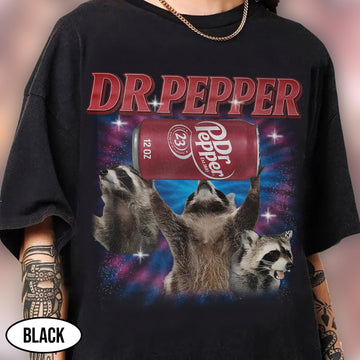 Vintage Soda Parody Tee - Three Raccoons Retro Bootleg Graphic Shirt