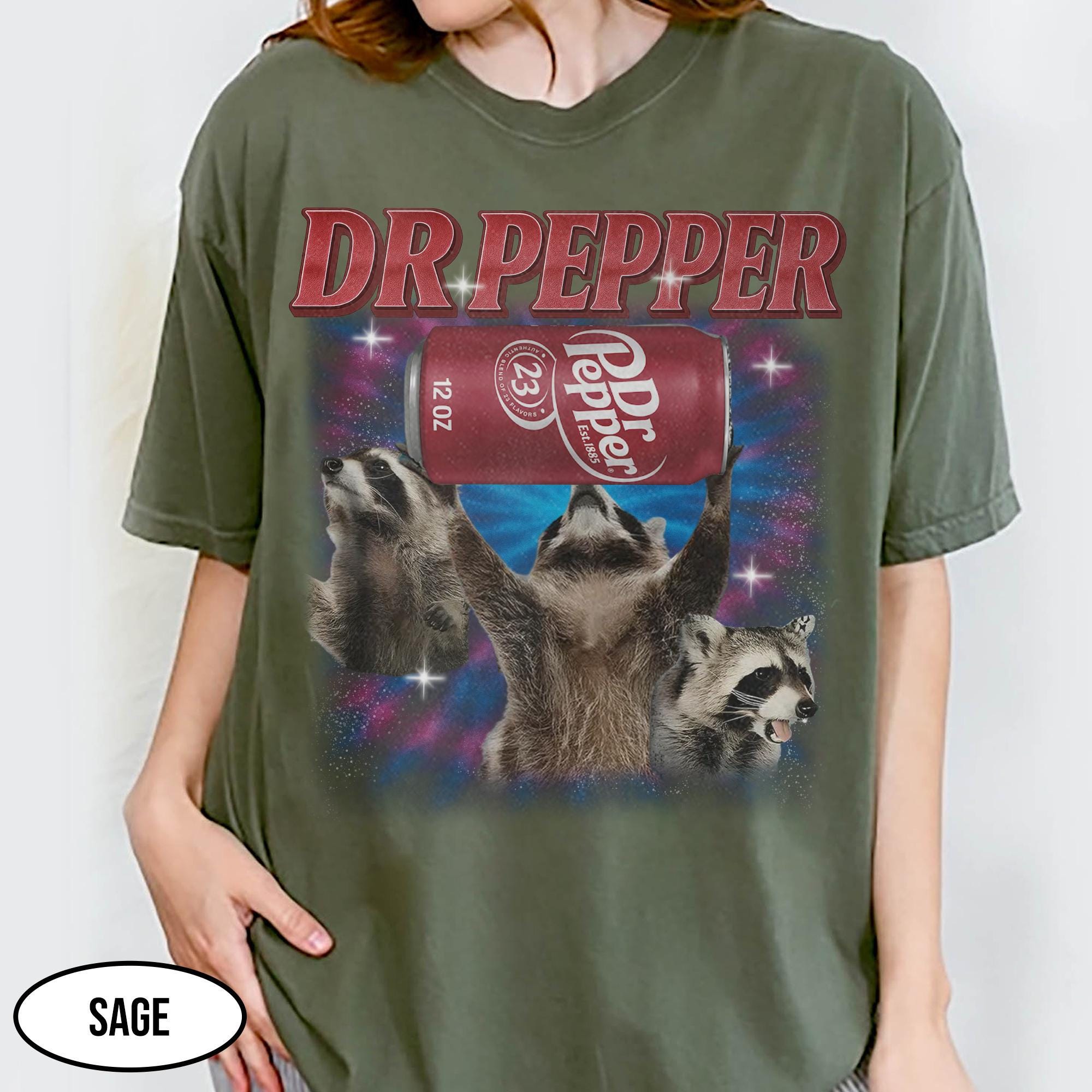 Vintage Soda Parody Tee - Three Raccoons Retro Bootleg Graphic Shirt