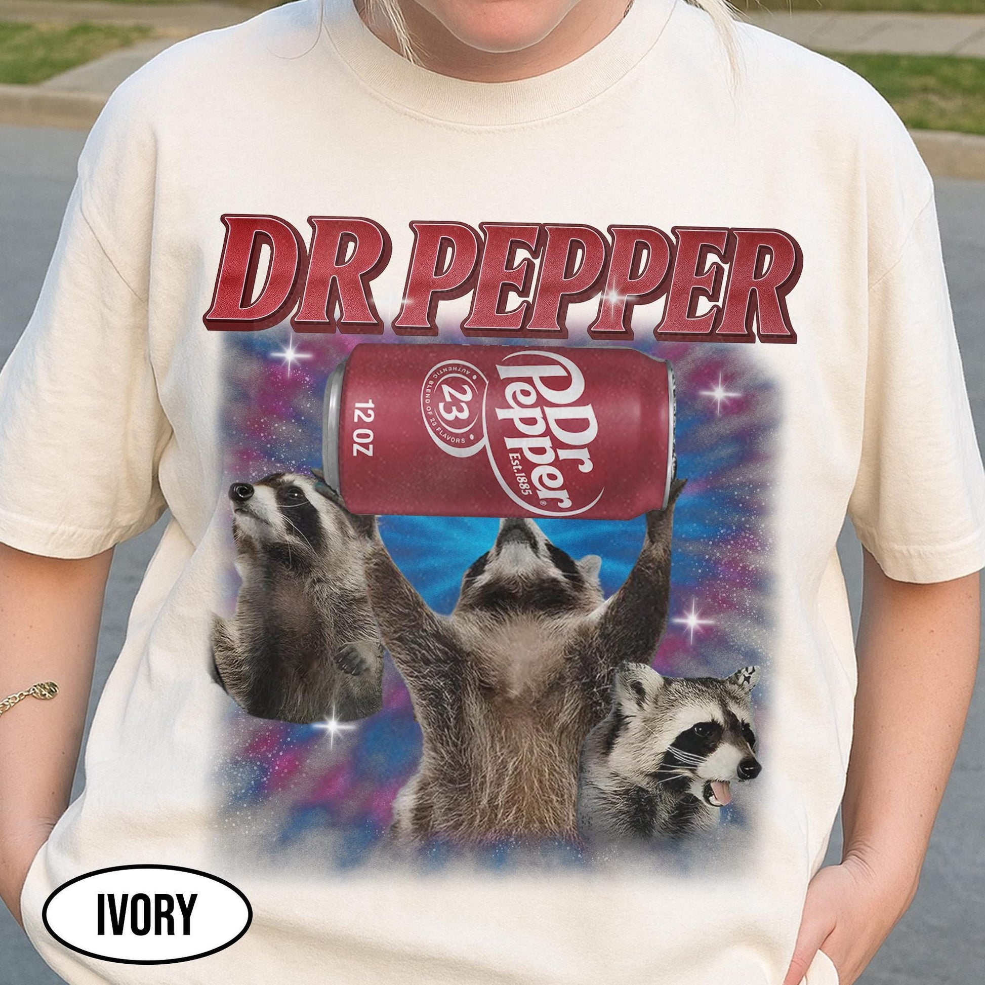 Vintage Soda Parody Tee - Three Raccoons Retro Bootleg Graphic Shirt