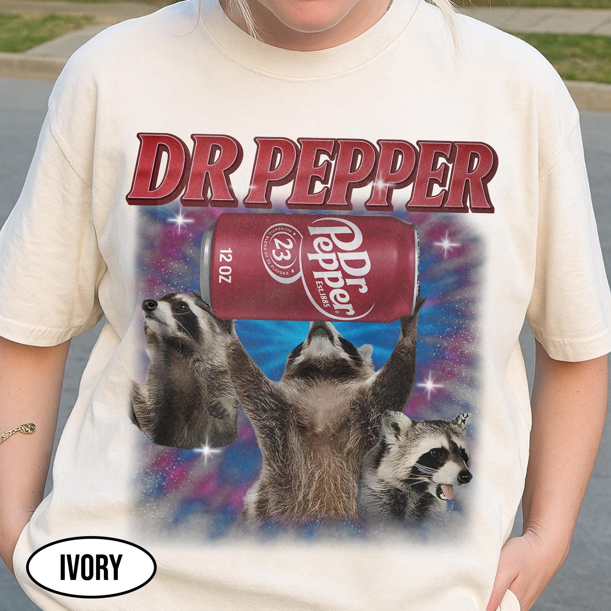 Vintage Soda Parody Tee - Three Raccoons Retro Bootleg Graphic Shirt