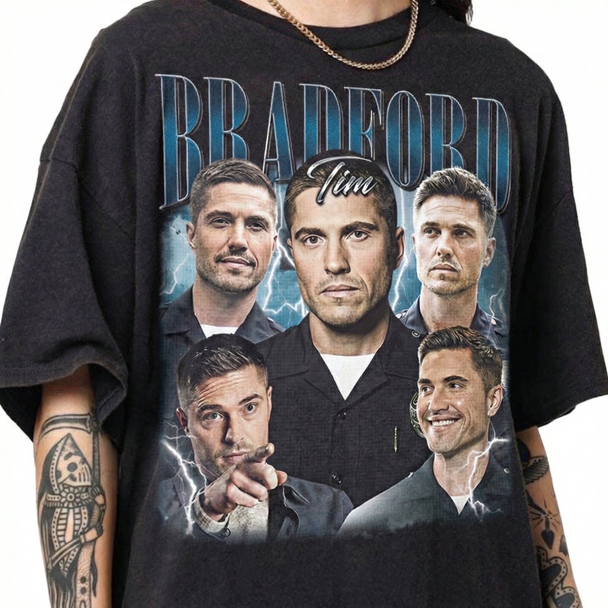 Vintage Tim Bradford Officer Inspired Graphic T-Shirt – Retro TV Style Unisex Tee