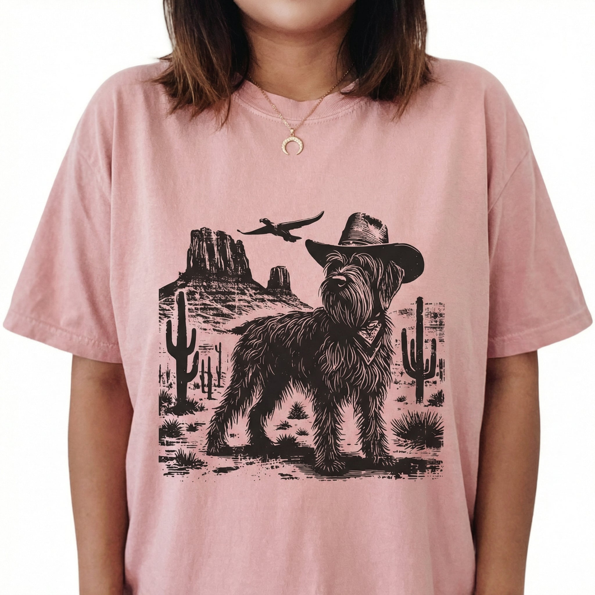 Vintage Wirehaired Pointing Griffon T-Shirt - Retro Cowboy WPG Graphic Tee - Funny Dog Gift