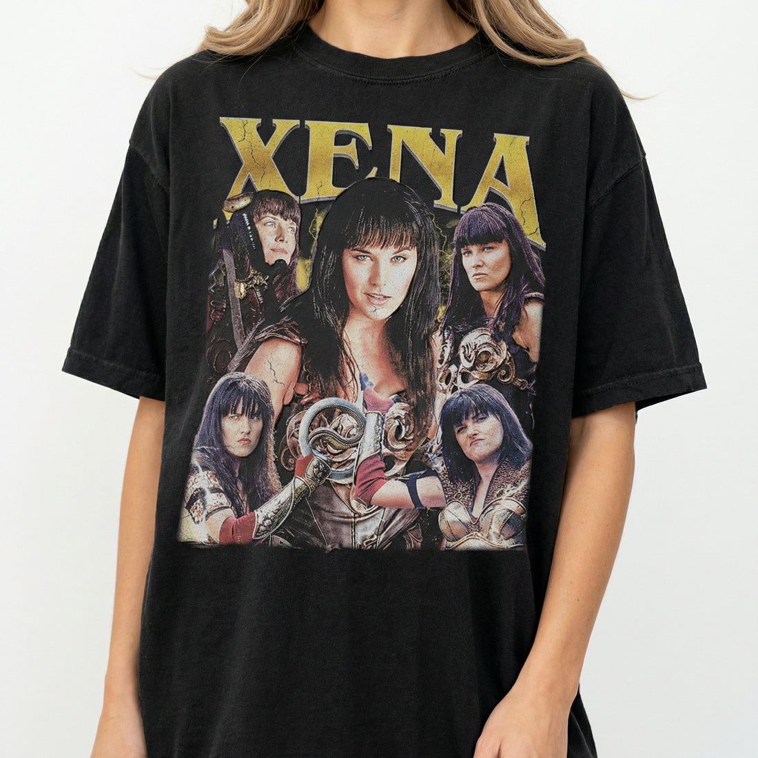 Vintage Xena Warrior Princess Graphic T-Shirt – Retro Fantasy Hero Unisex Cotton Tee