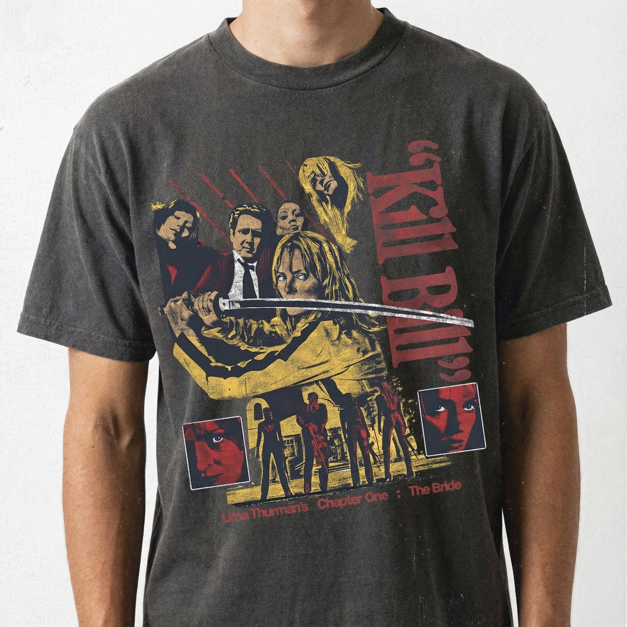 Vintage Samurai Revenge Graphic T-Shirt - Retro Action Film Style Tee