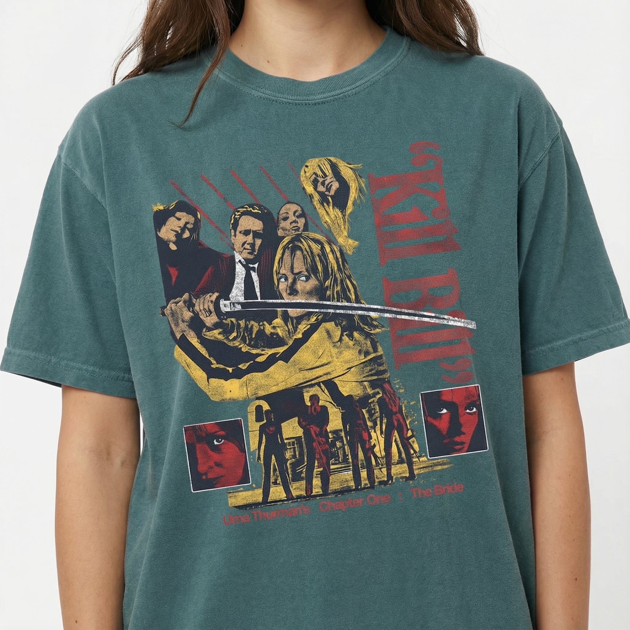 Vintage Samurai Revenge Graphic T-Shirt - Retro Action Film Style Tee