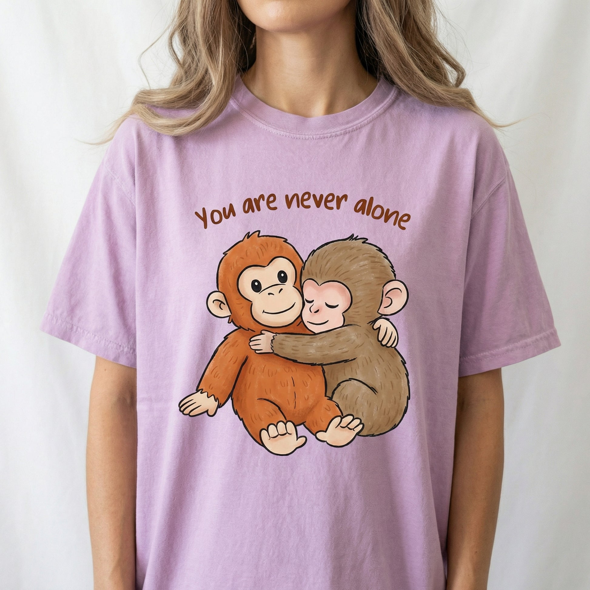 Viral Cute Baby Monkey Shirt – Plush Toy Graphic Tee – Unisex Animal Lover Gift