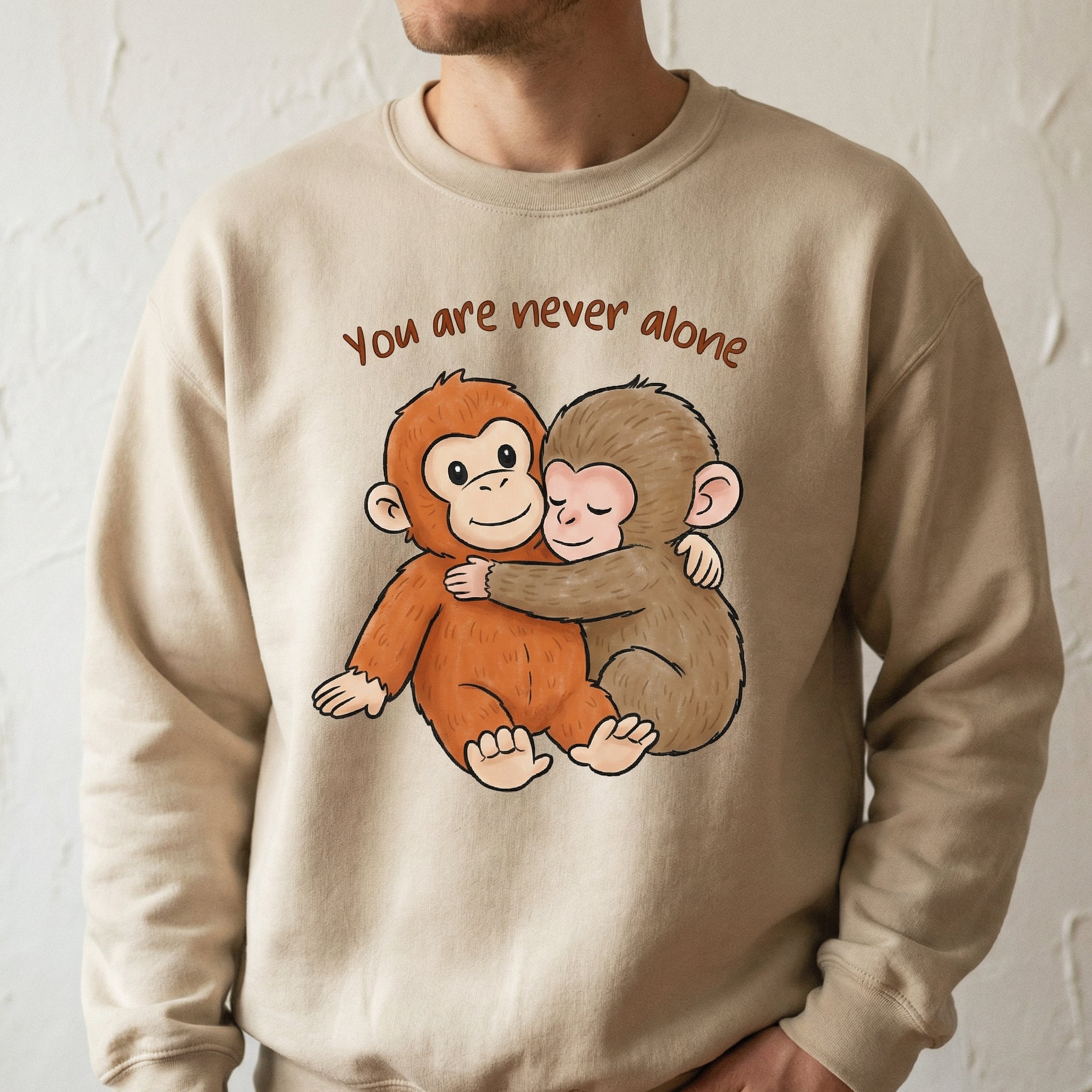 Viral Cute Baby Monkey Shirt – Plush Toy Graphic Tee – Unisex Animal Lover Gift