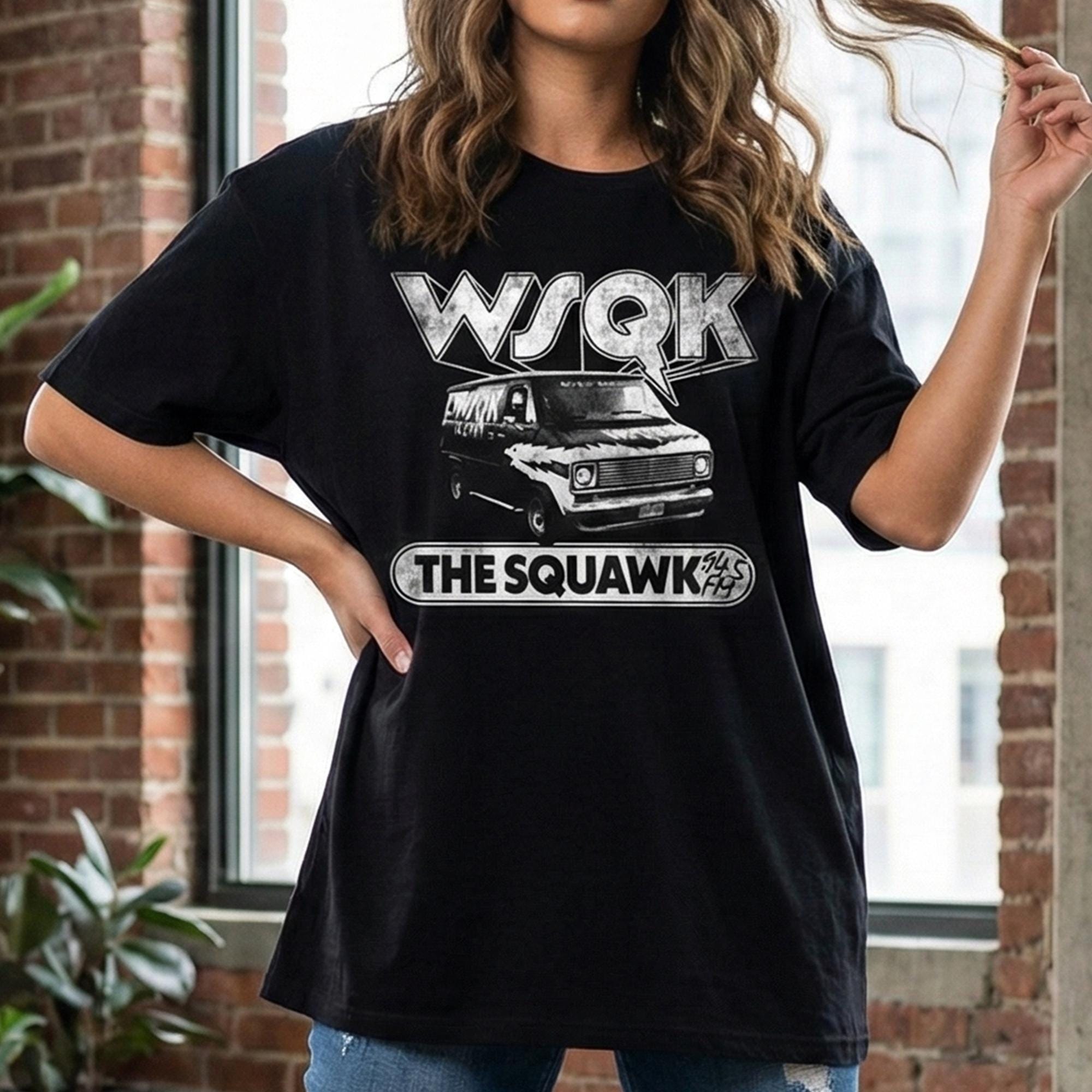 WSQK The Squawk Vintage Graphic Tee - Classic Sci-Fi Nostalgia Shirt