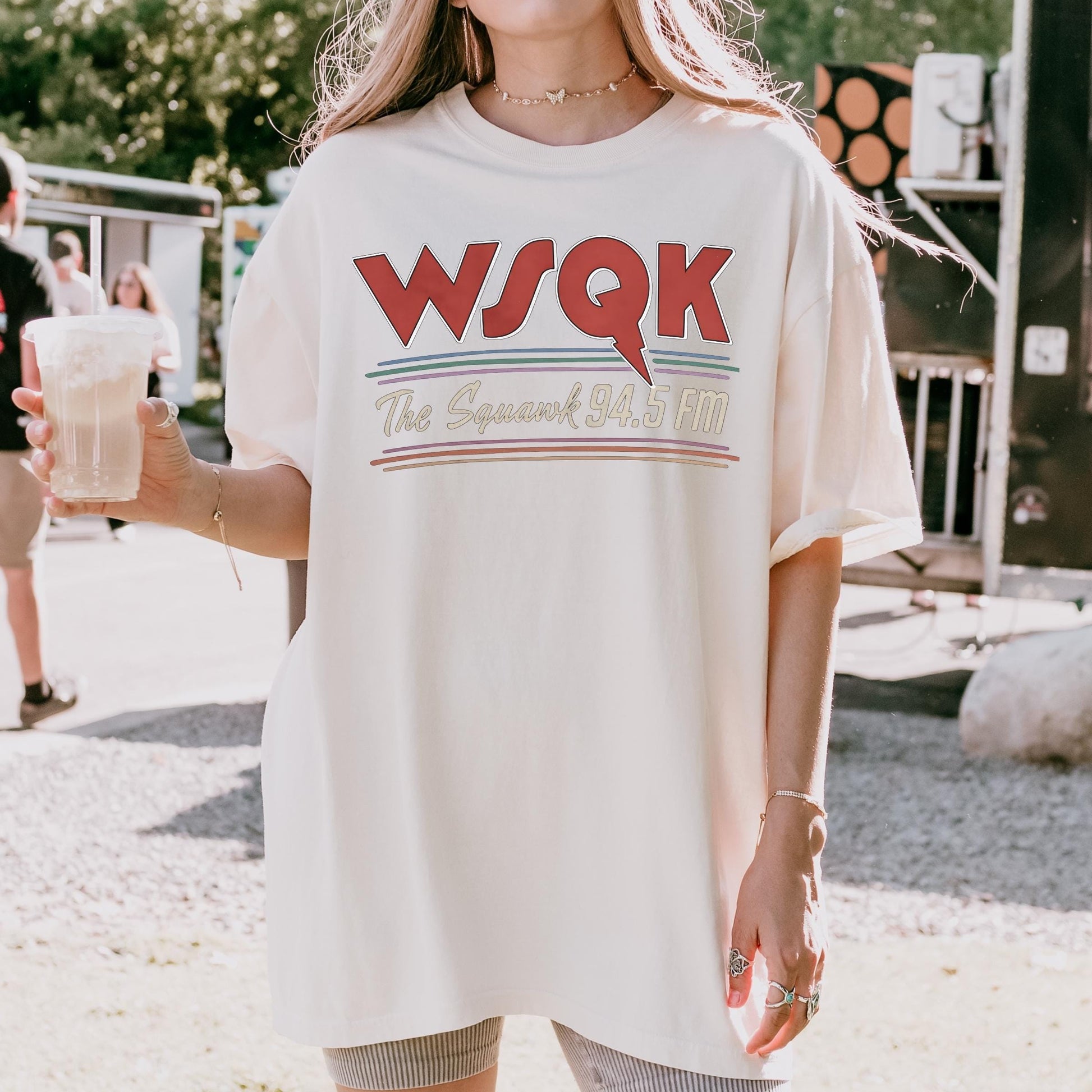 WSQK The Squawk Graphic Shirt – Retro 80s Sci-Fi Radio Style Tee