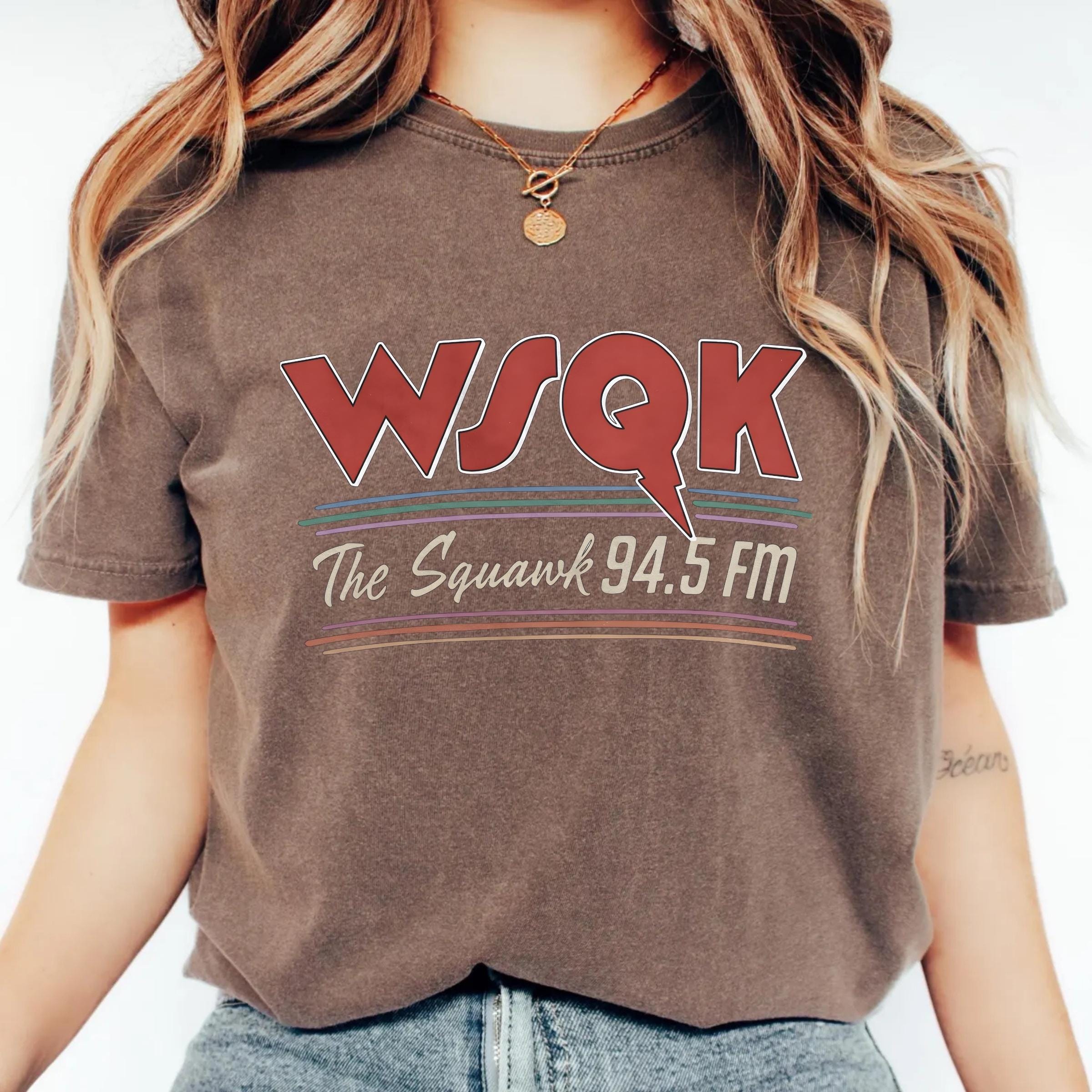 WSQK The Squawk Graphic Shirt – Retro 80s Sci-Fi Radio Style Tee