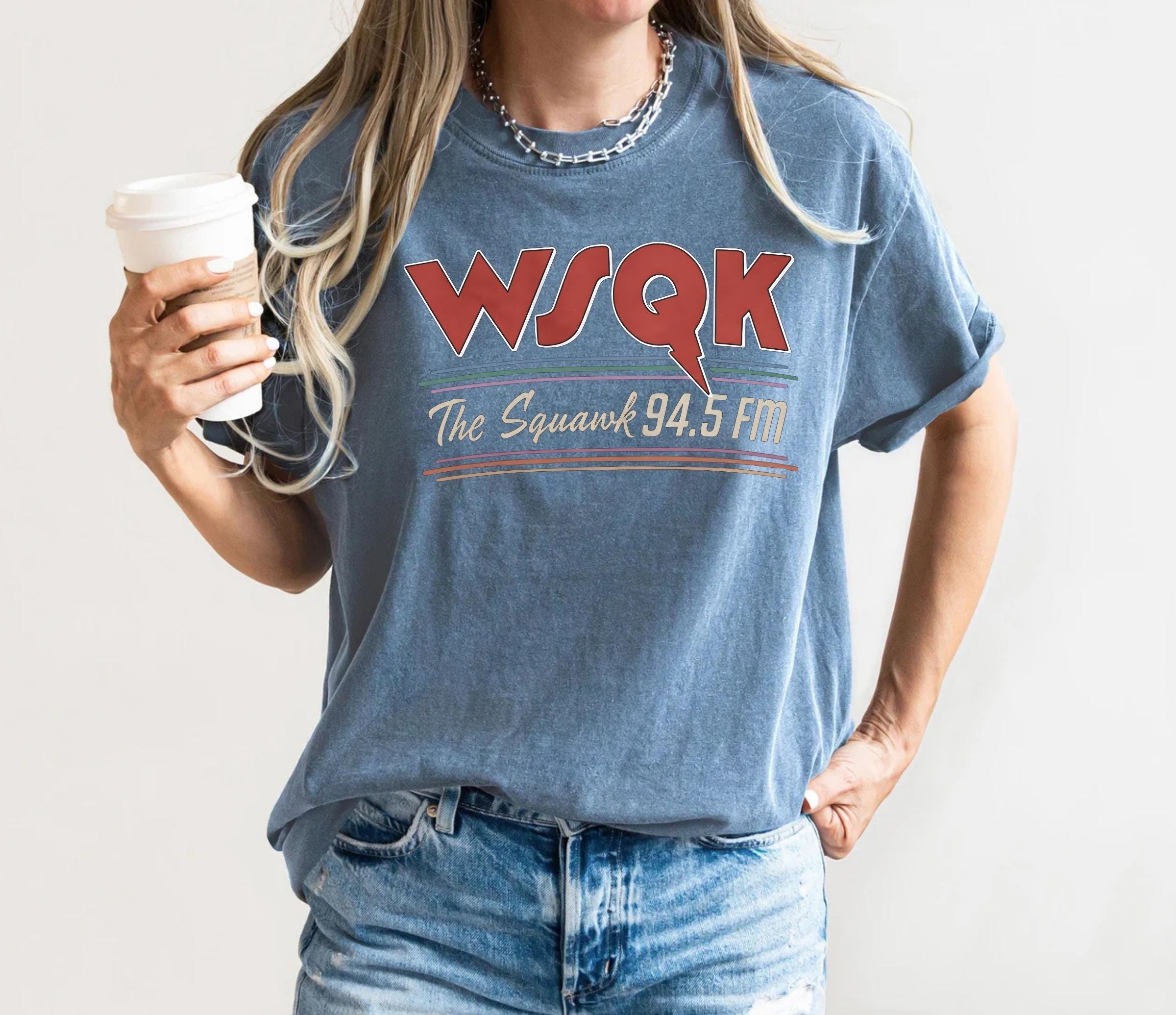 WSQK The Squawk Graphic Shirt – Retro 80s Sci-Fi Radio Style Tee