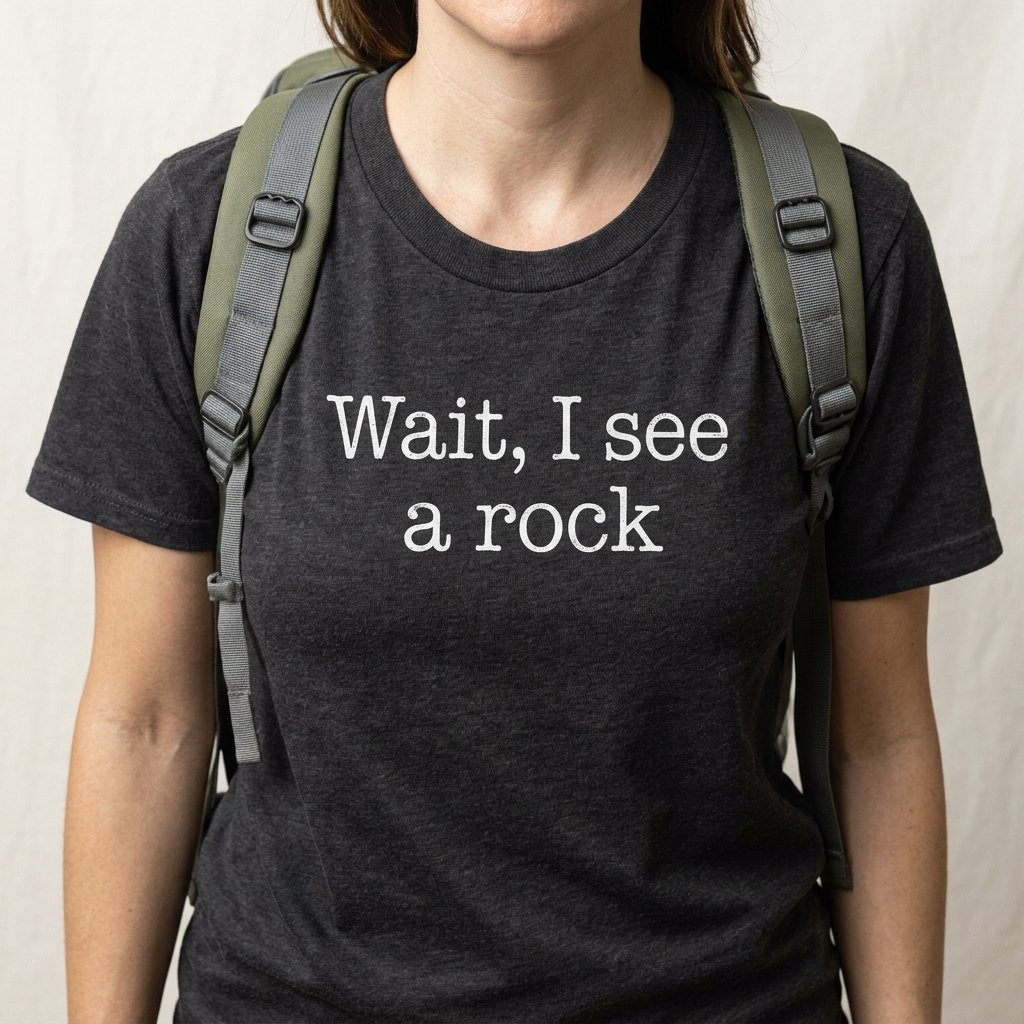 Wait I See A Rock T-Shirt – Funny Geologist Shirt, Geology Teacher Gift, Rockhound Rock Collector Science Tee