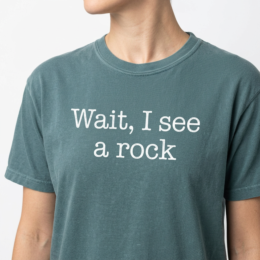 Wait I See A Rock T-Shirt – Funny Geologist Shirt, Geology Teacher Gift, Rockhound Rock Collector Science Tee