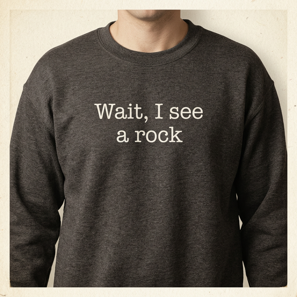 Wait I See A Rock T-Shirt – Funny Geologist Shirt, Geology Teacher Gift, Rockhound Rock Collector Science Tee