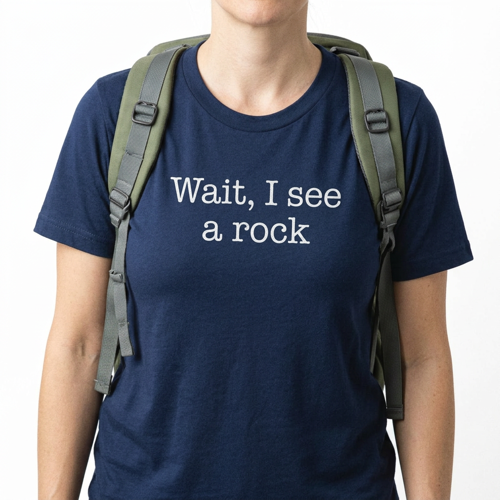 Wait I See A Rock T-Shirt – Funny Geologist Shirt, Geology Teacher Gift, Rockhound Rock Collector Science Tee