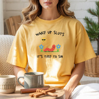 Wake Up It’s Time To Sin T-Shirt - Cute Cartoon Worm Funny Tee