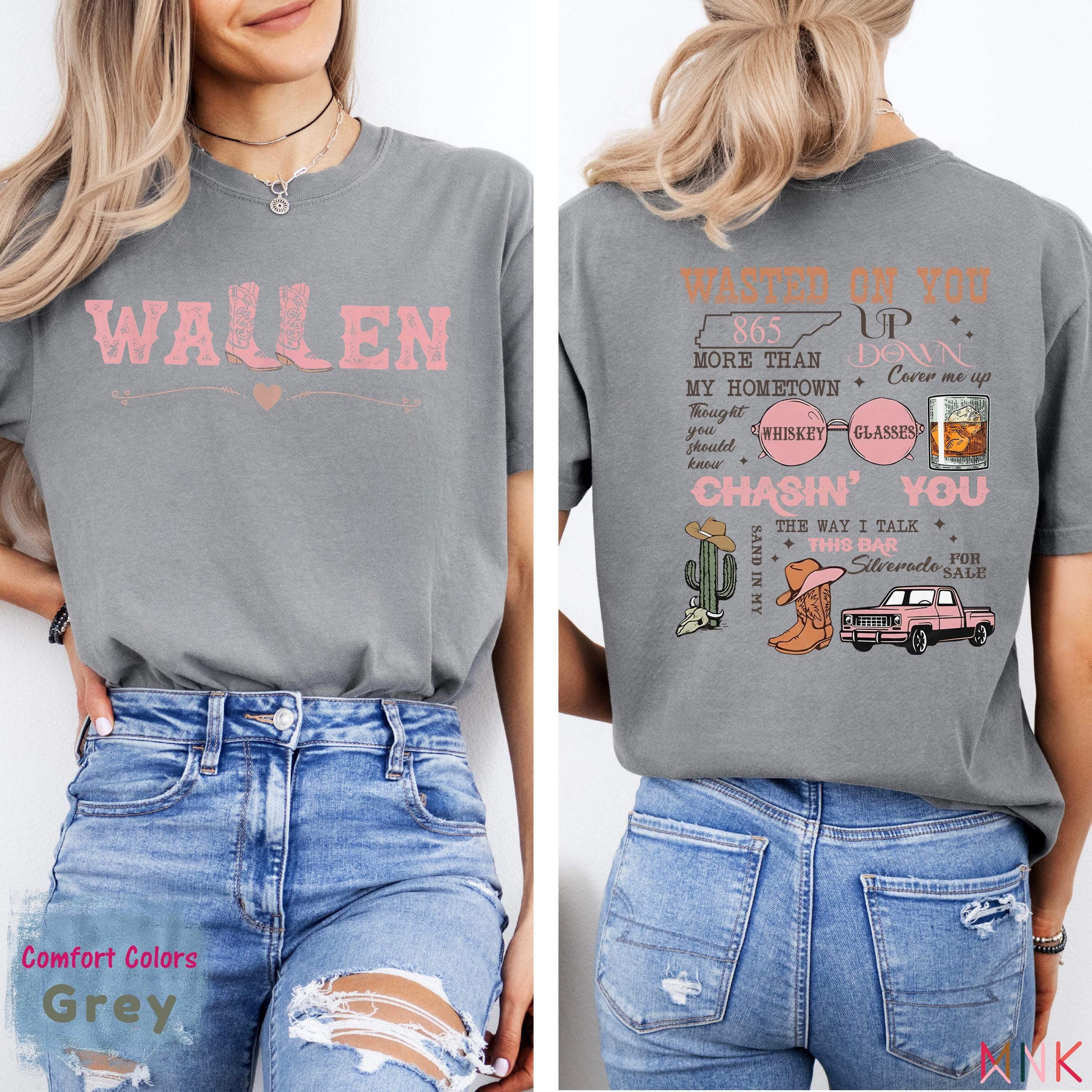 Wallen Country Concert T-Shirt – Pink Western Boot Graphic Tee