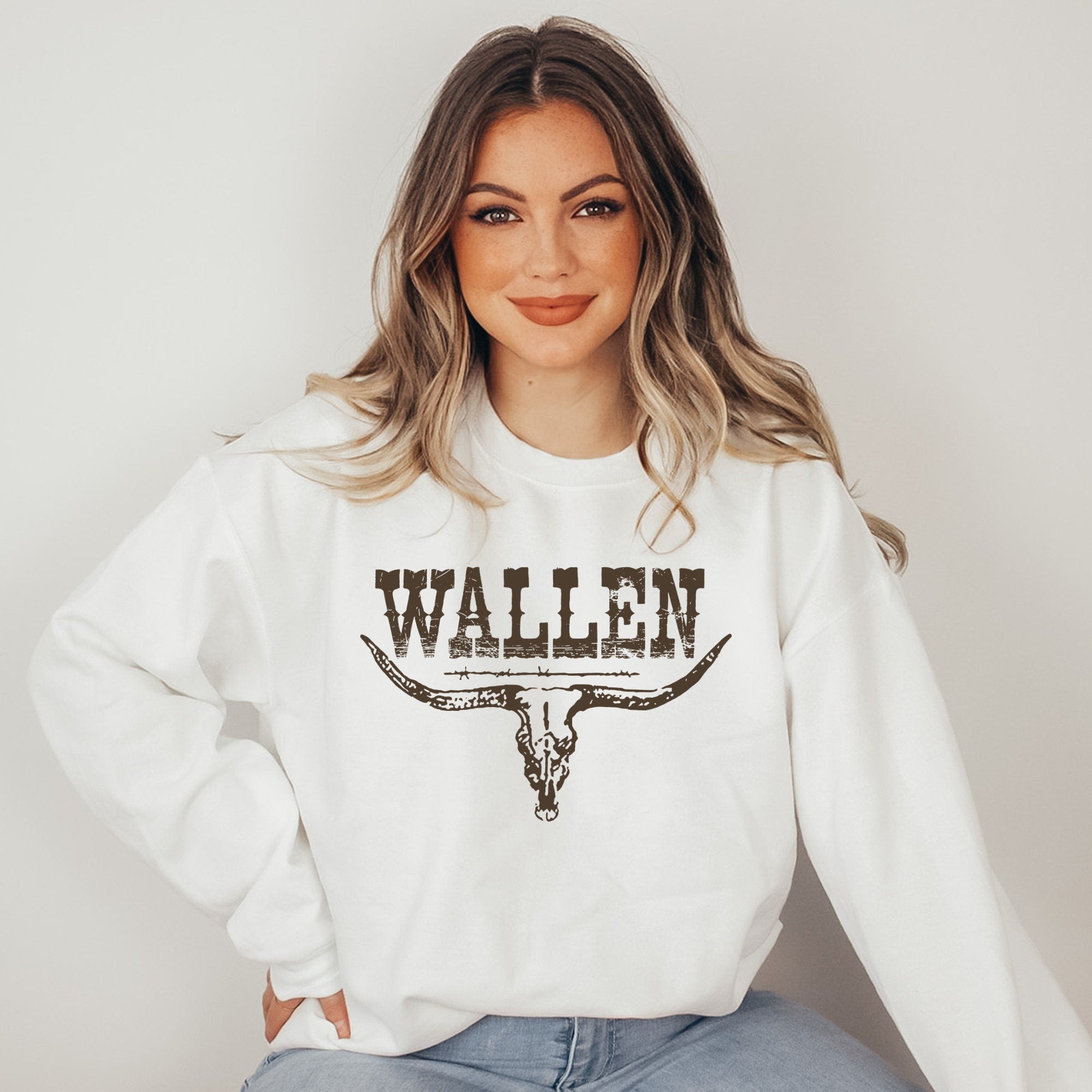 Vintage Western Crewneck Sweatshirt – Wallen Country Music Concert Apparel