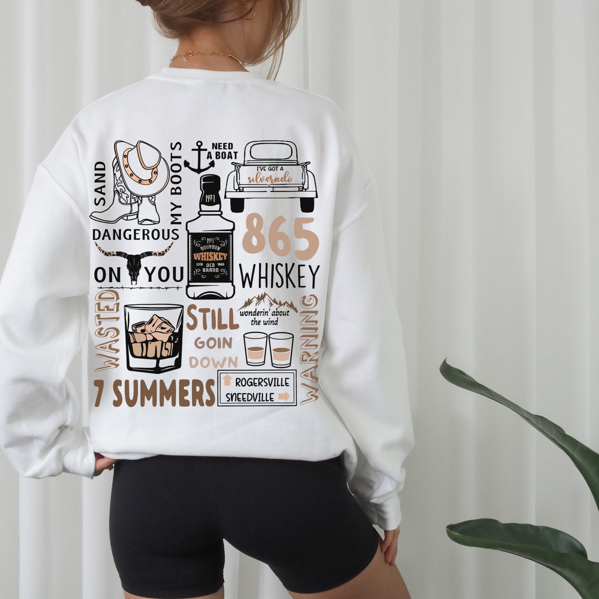 Vintage Western Crewneck Sweatshirt – Wallen Country Music Concert Apparel