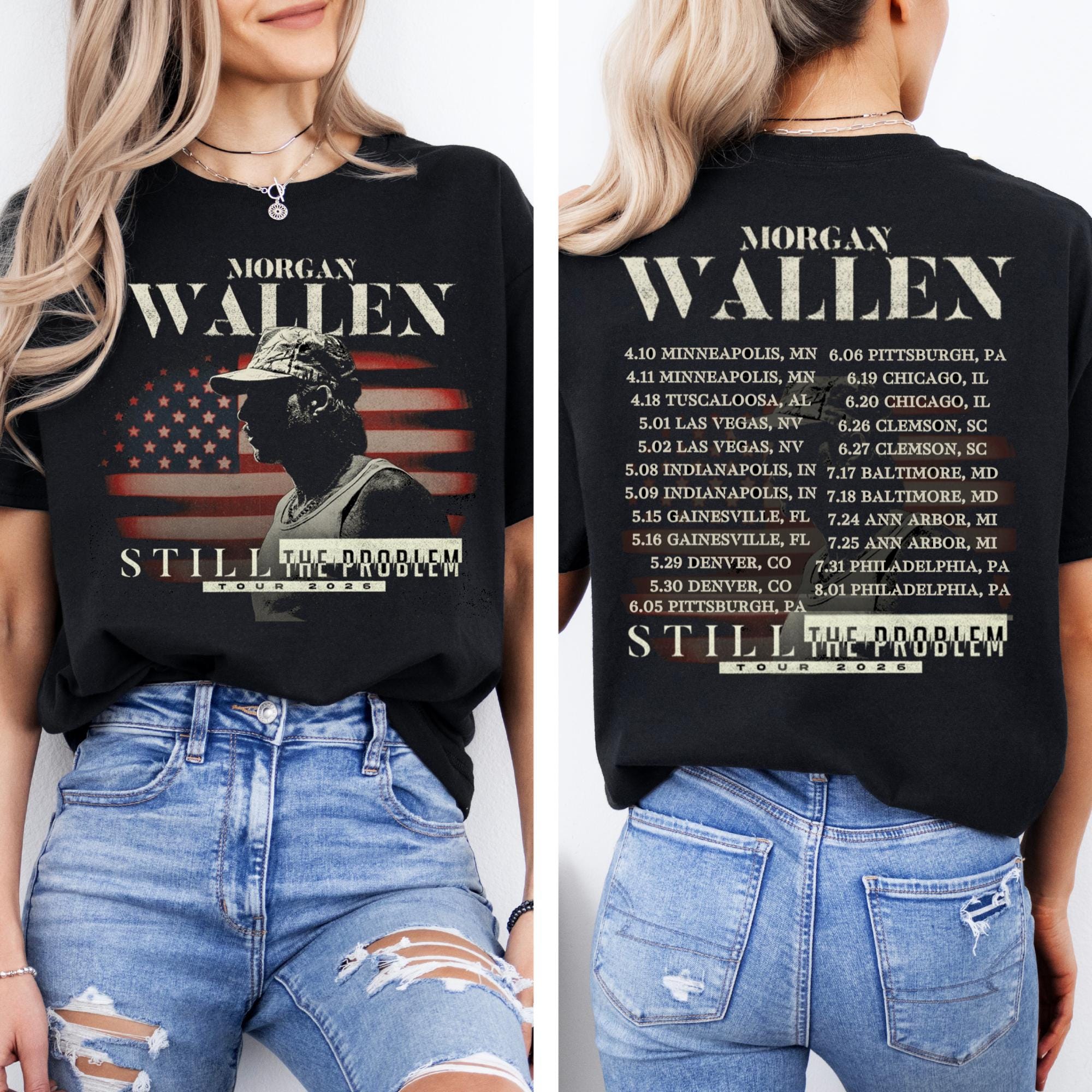 Wallen Still the Problem Tour 2026 T-Shirt – Front and Back Country Music Graphic Tee