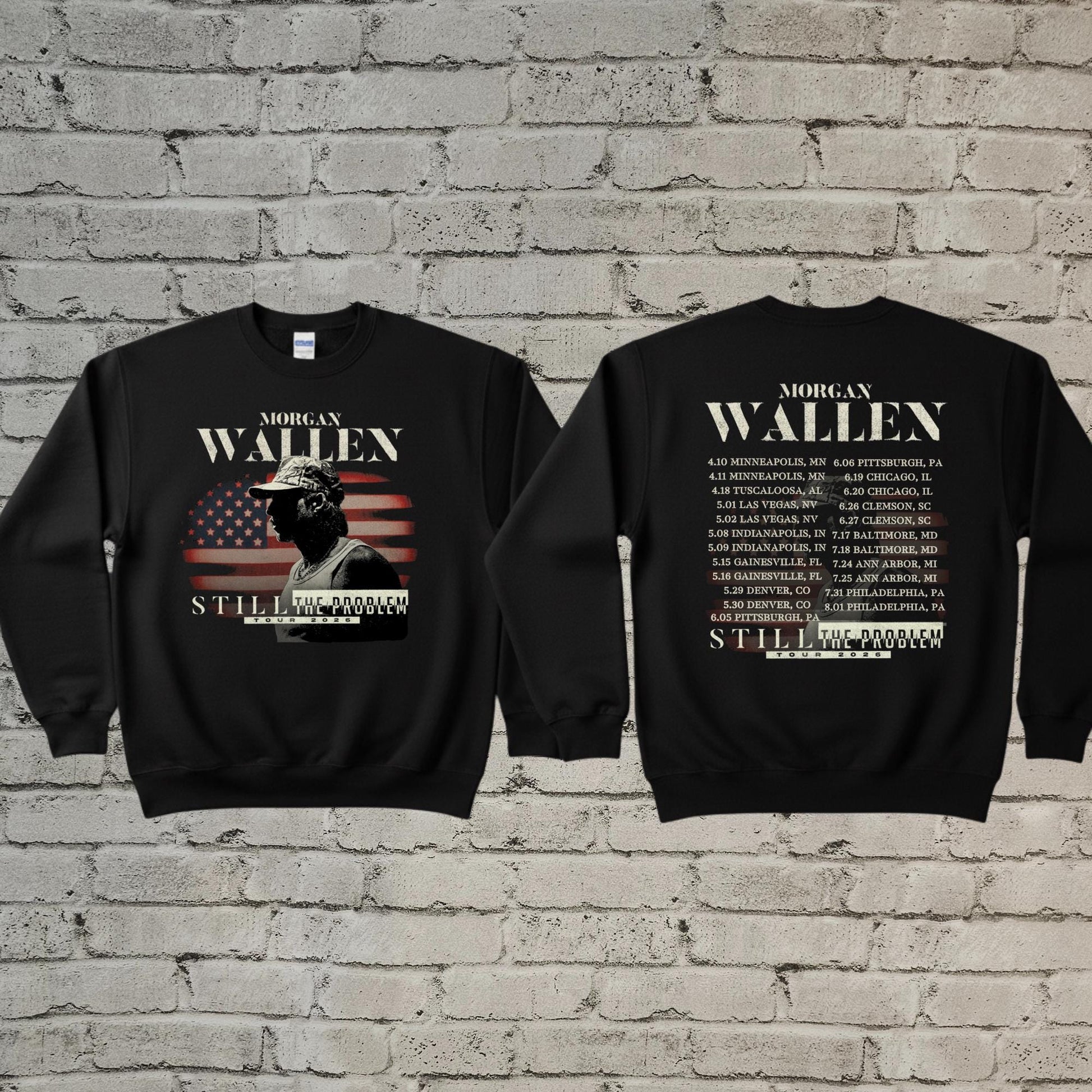 Wallen Still the Problem Tour 2026 T-Shirt – Front and Back Country Music Graphic Tee