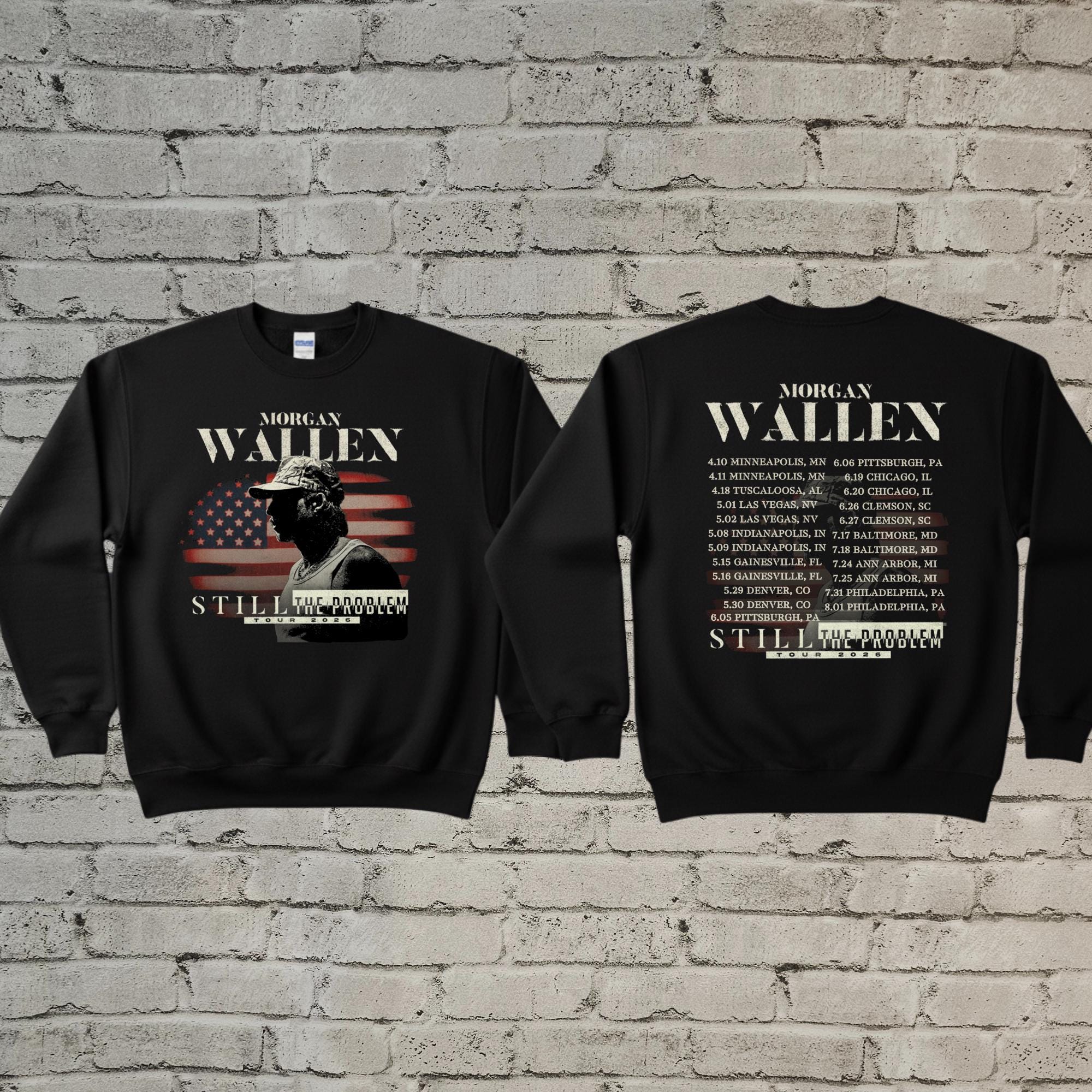 Wallen Still the Problem Tour 2026 T-Shirt – Front and Back Country Music Graphic Tee