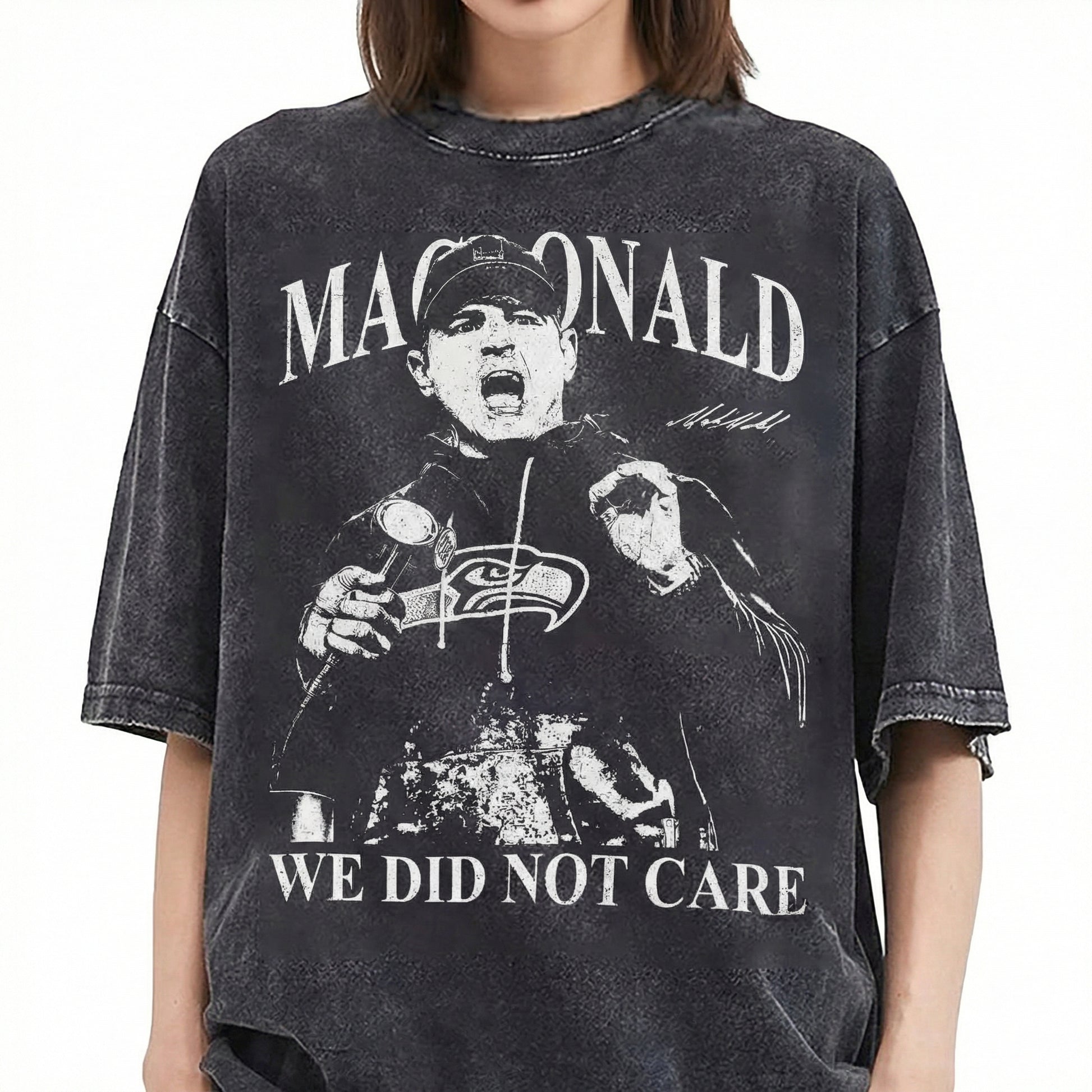 We Did Not Care Football Graphic T-Shirt – Game Day Statement Tee