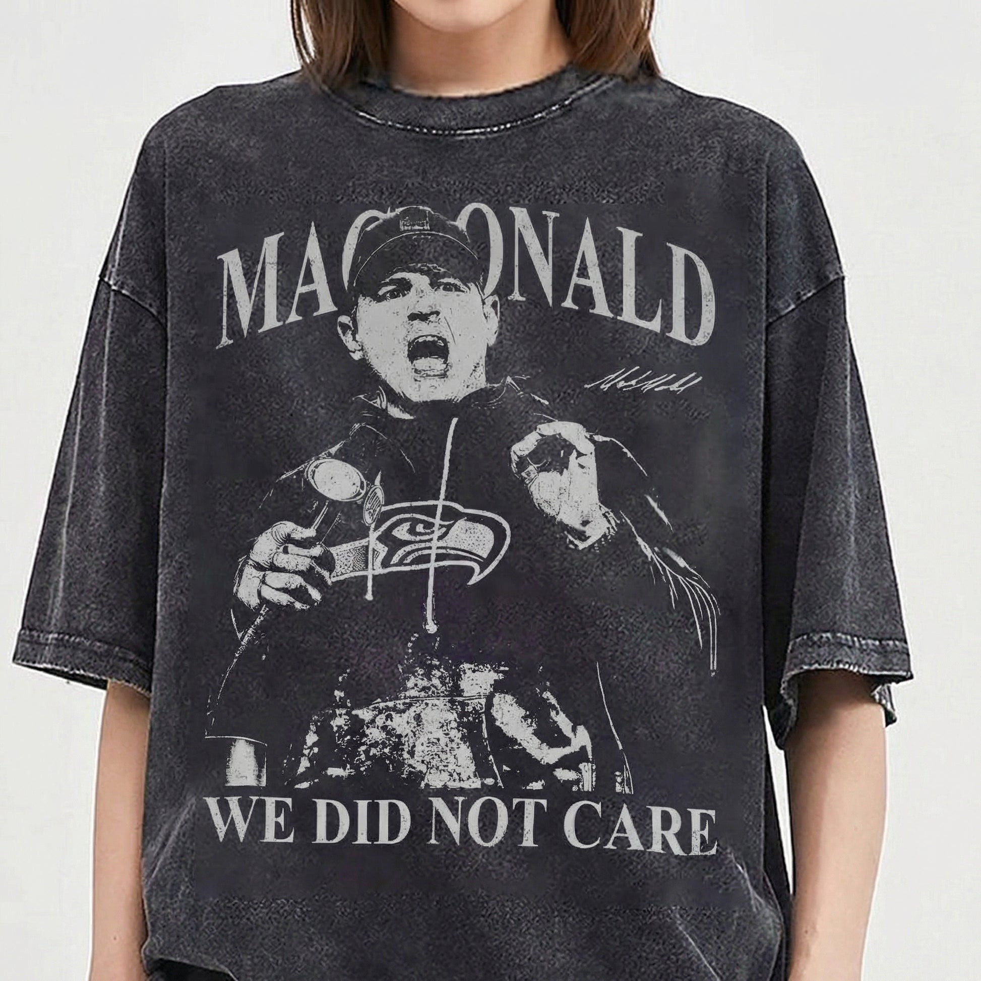 We Did Not Care Football Graphic T-Shirt – Game Day Statement Tee