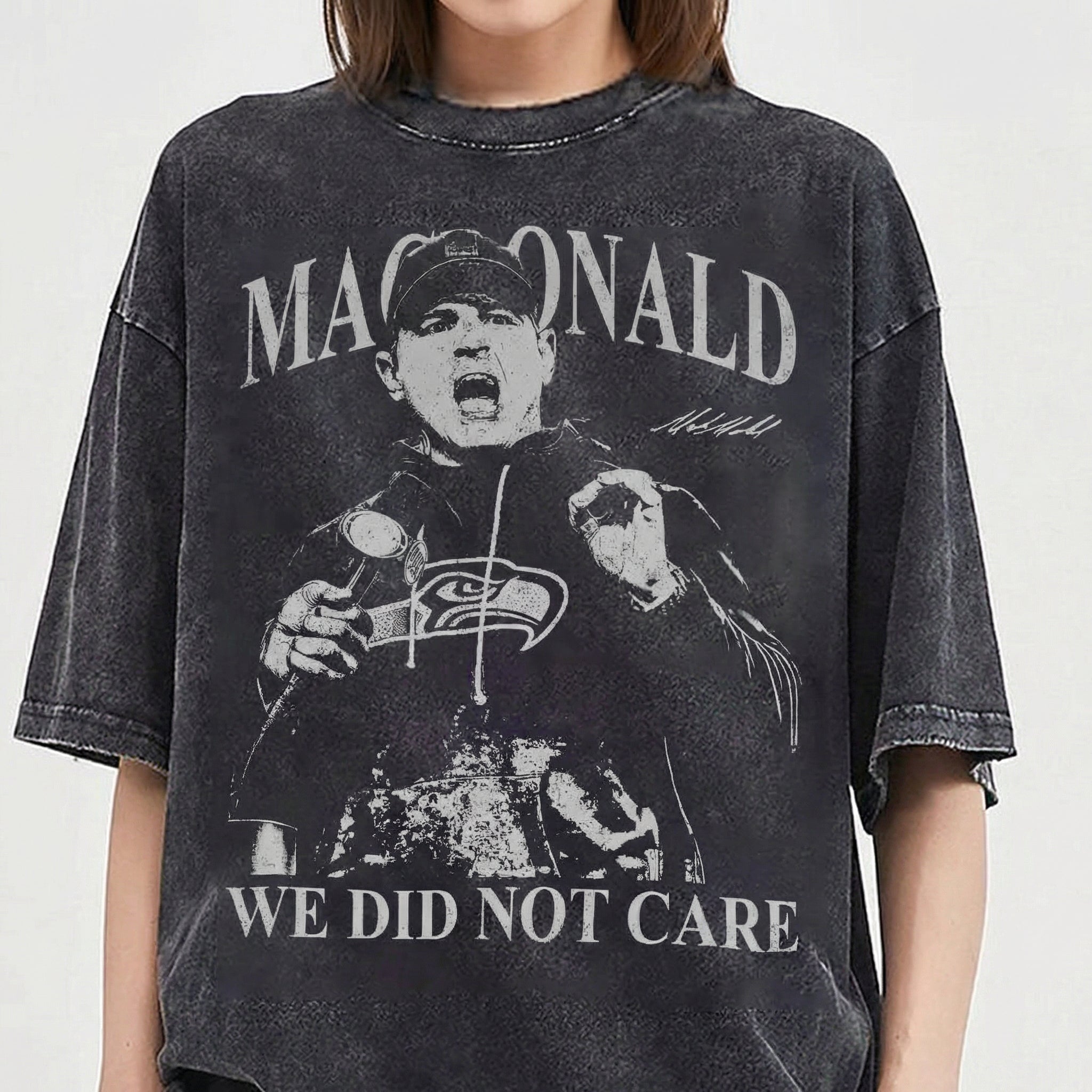 We Did Not Care Football Graphic T-Shirt – Game Day Statement Tee