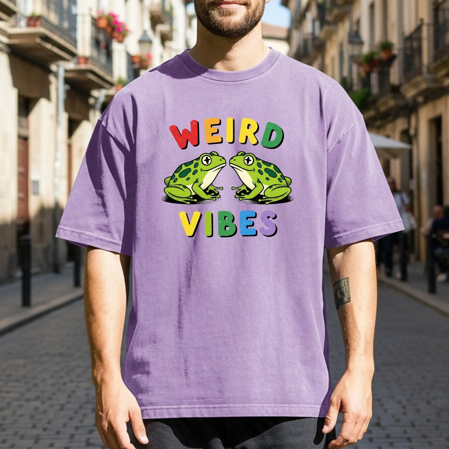 Weird Vibes Frog T-Shirt - Cute Retro Toad Graphic Tee