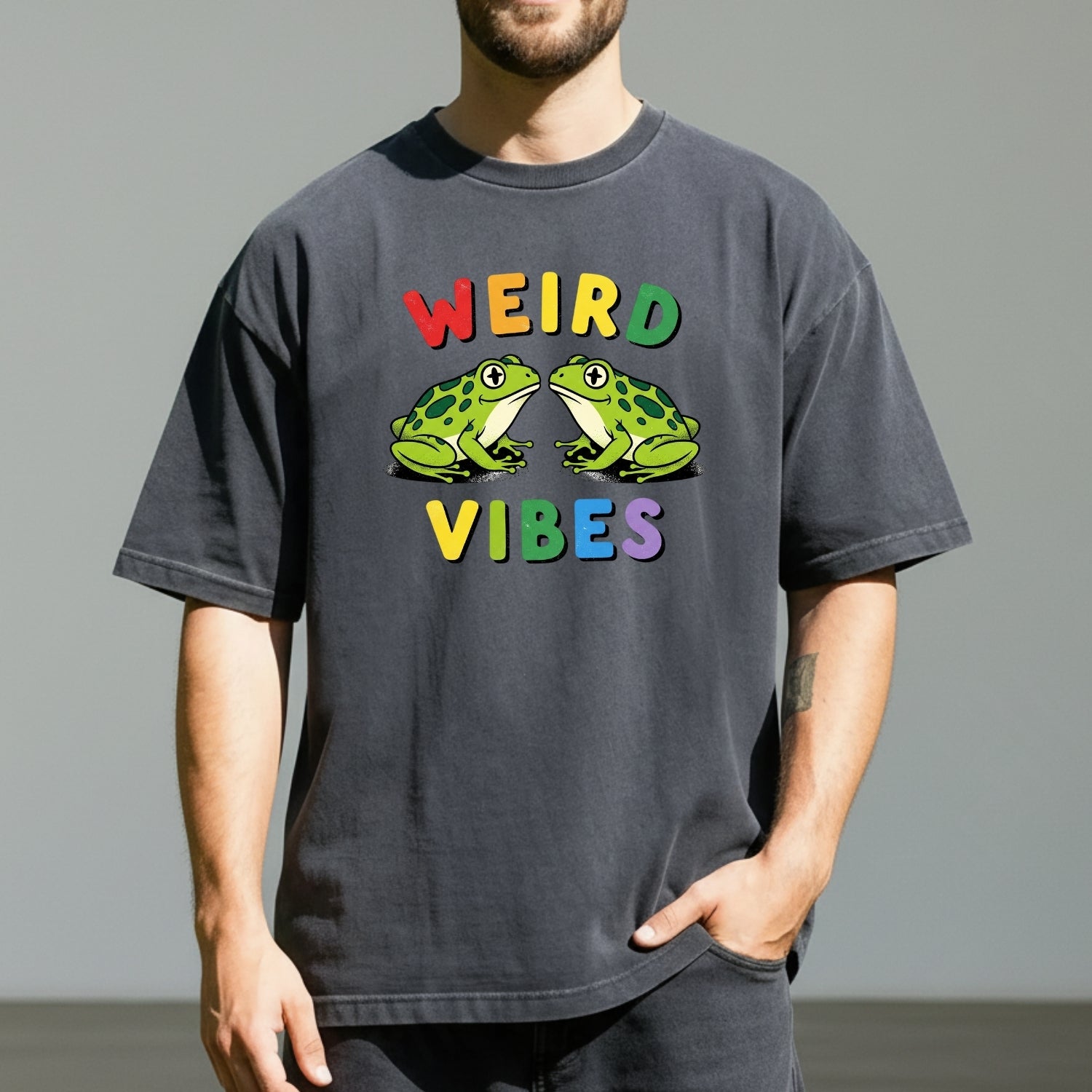 Weird Vibes Frog T-Shirt - Cute Retro Toad Graphic Tee