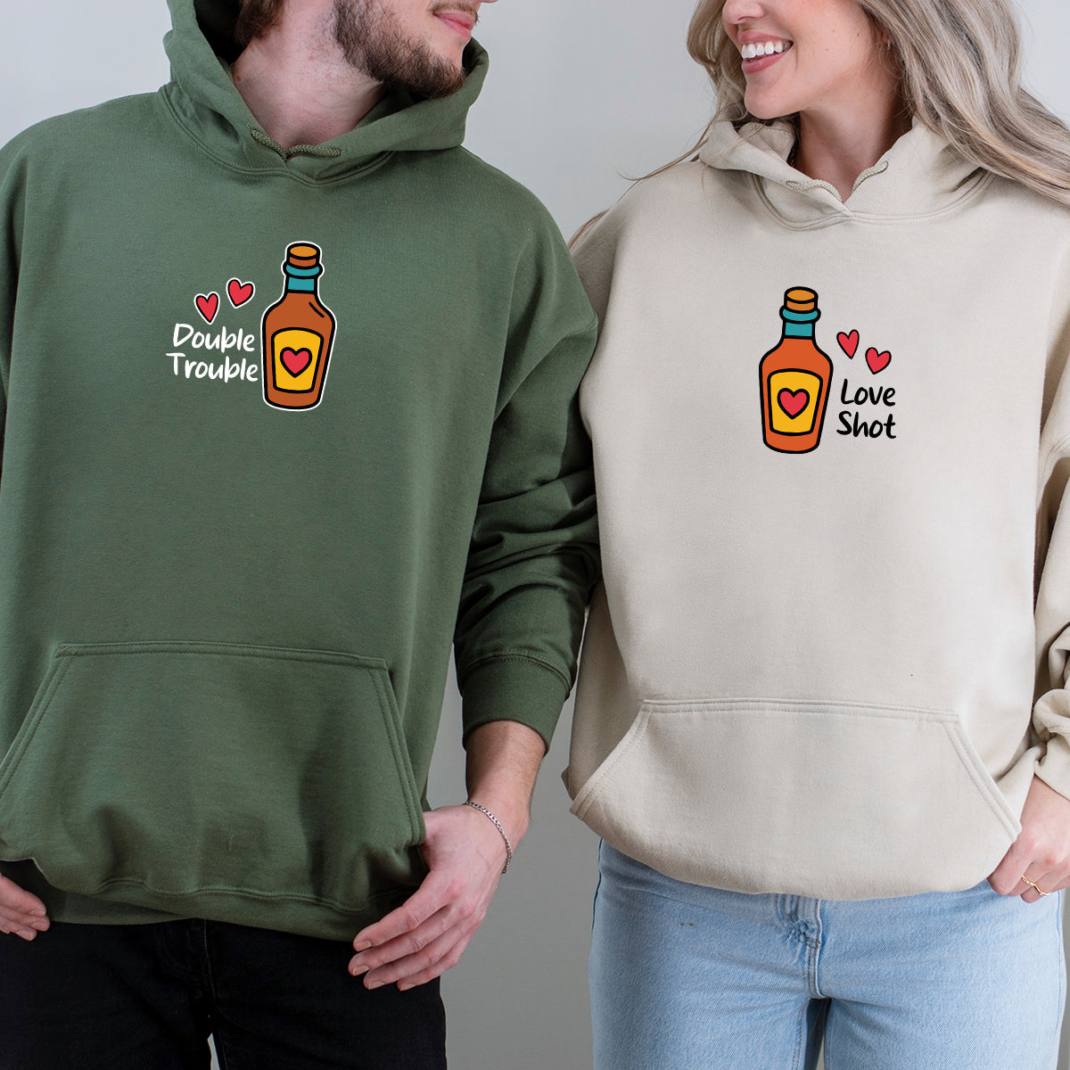 Whiskey Love Matching Hoodies For Couples