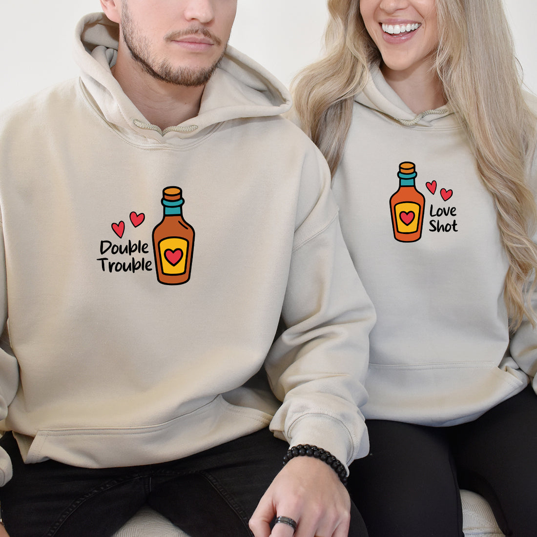Whiskey Love Matching Hoodies For Couples
