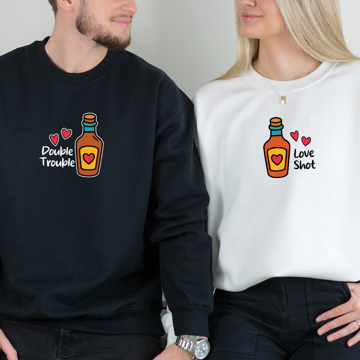 Whiskey Love Matching Hoodies For Couples