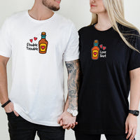 Whiskey Love Matching T-Shirts For Couples