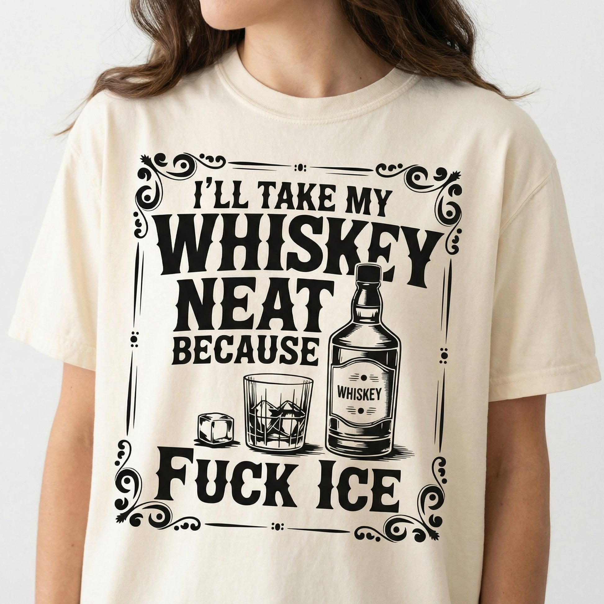 Whiskey Neat Immigration Rights Graphic T-Shirt – Pro-Immigrant Activism Tee