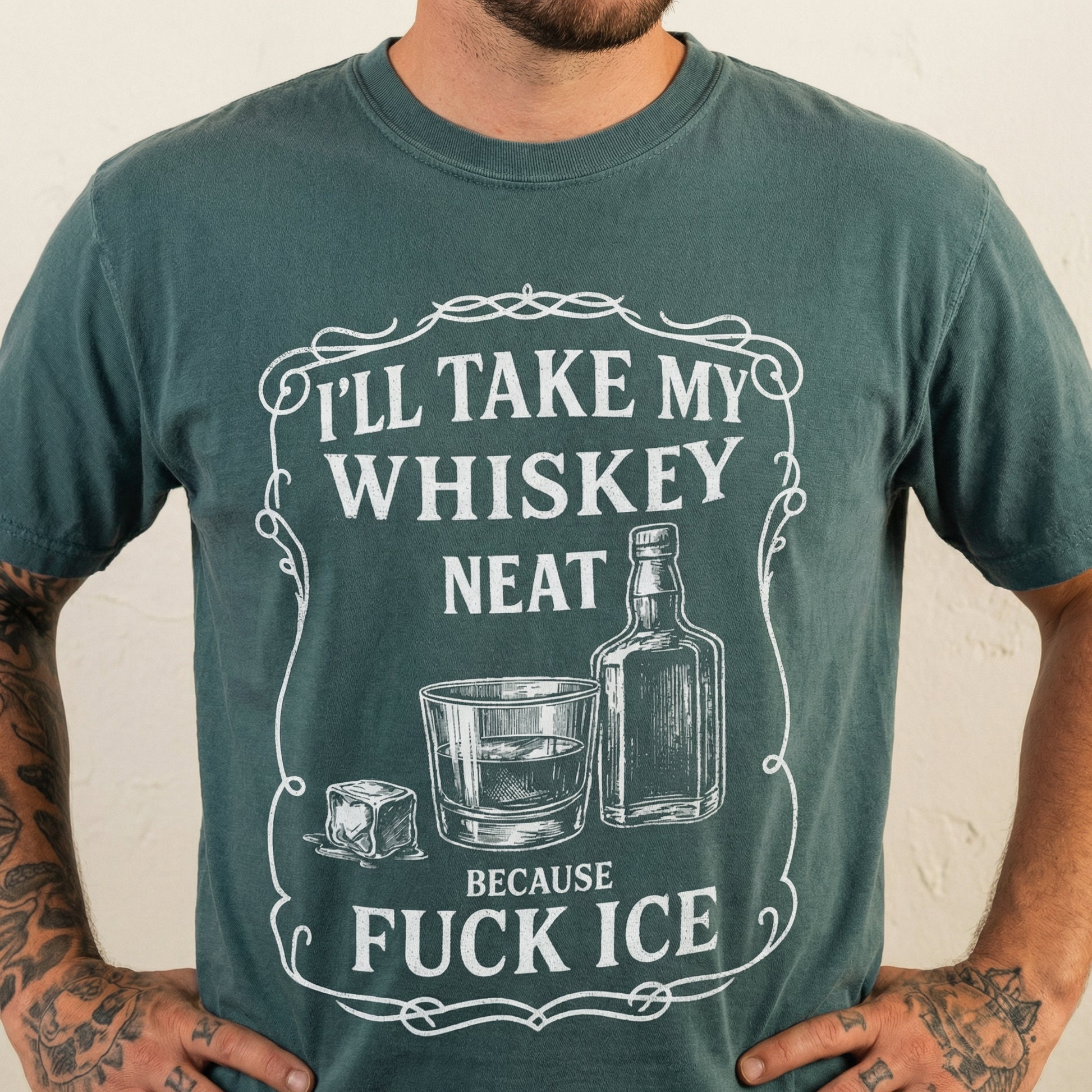 Whiskey Neat Pro-Immigrant Graphic T-Shirt – Anti-Deportation Message Tee