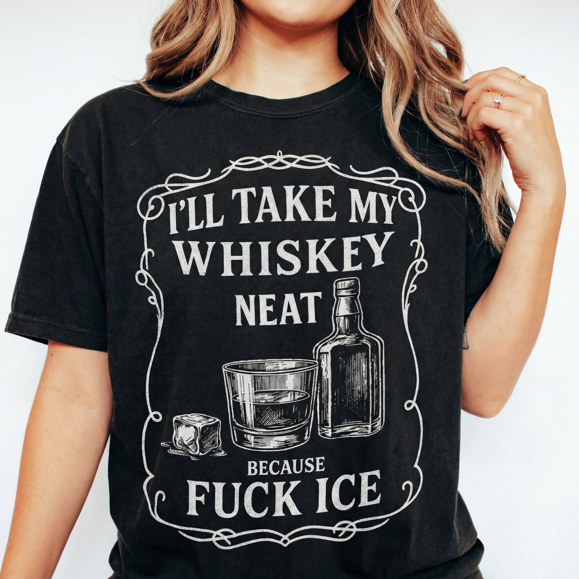 Whiskey Neat Pro-Immigrant Graphic T-Shirt – Anti-Deportation Message Tee