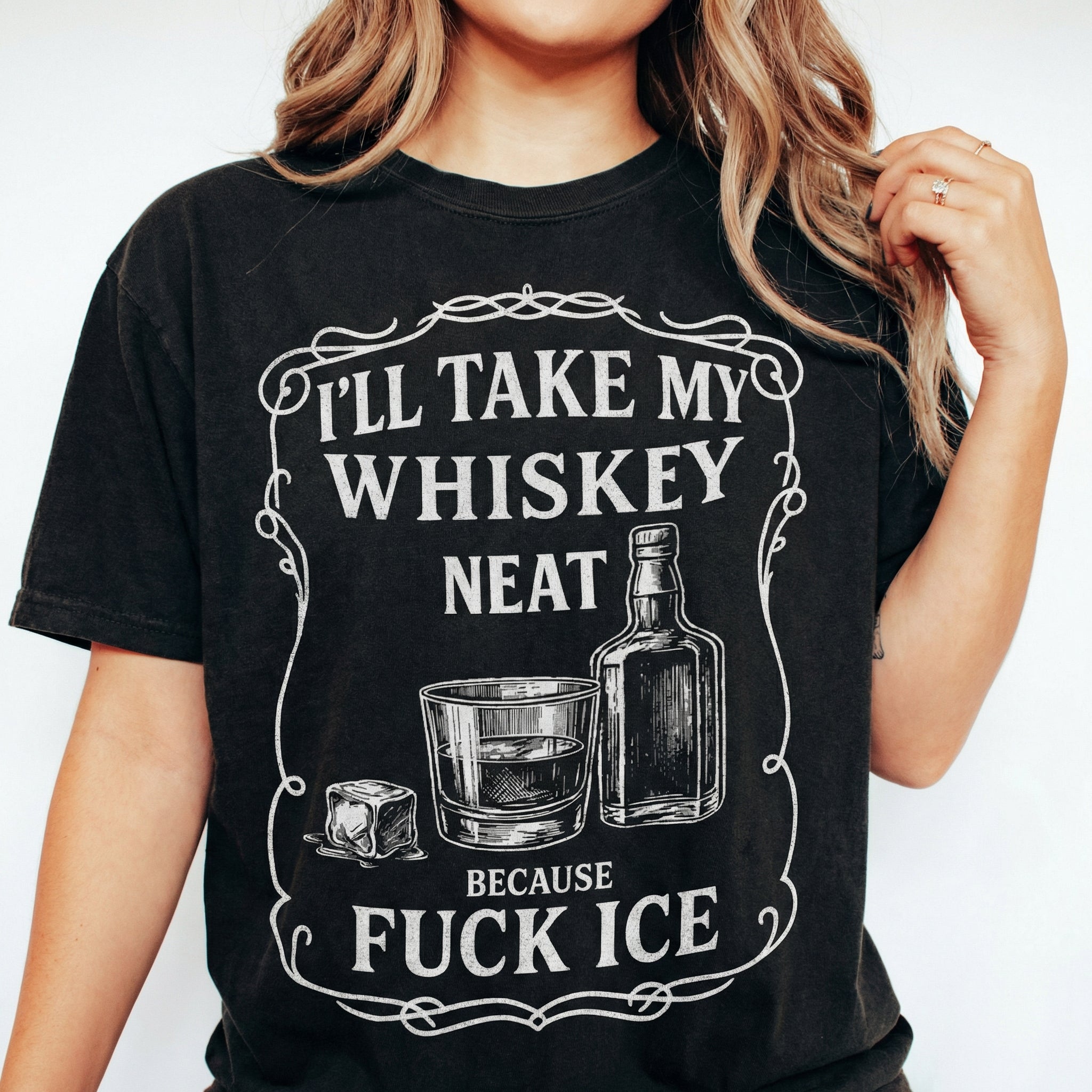 Whiskey Neat Pro-Immigrant Graphic T-Shirt – Anti-Deportation Message Tee